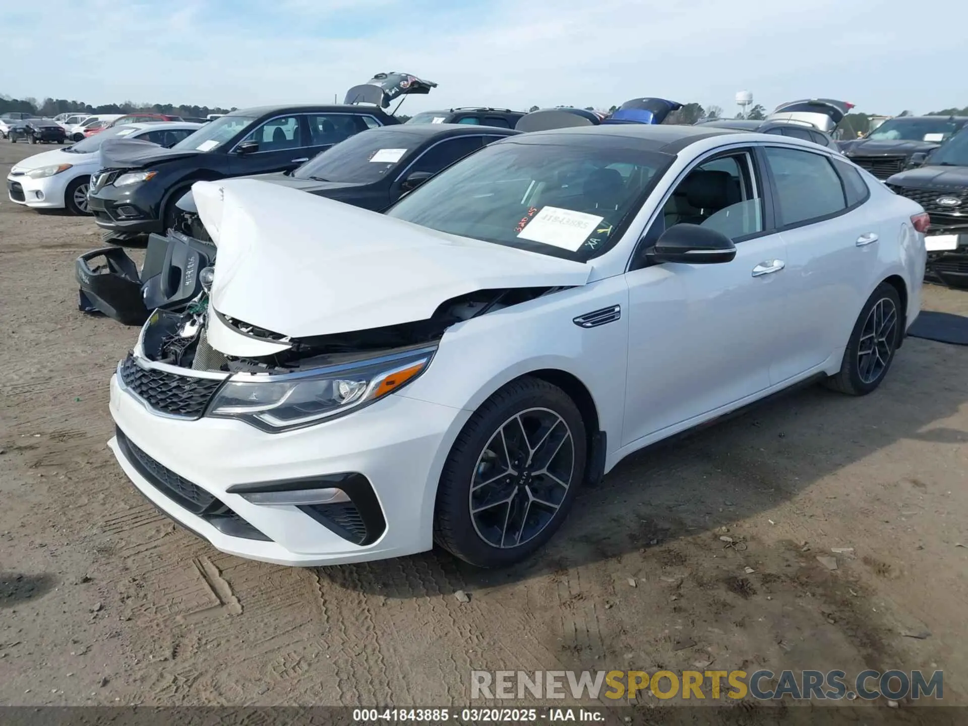 2 fotografías del automóvil dañado 5XXGT4L3XLG440605 KIA OPTIMA 2020