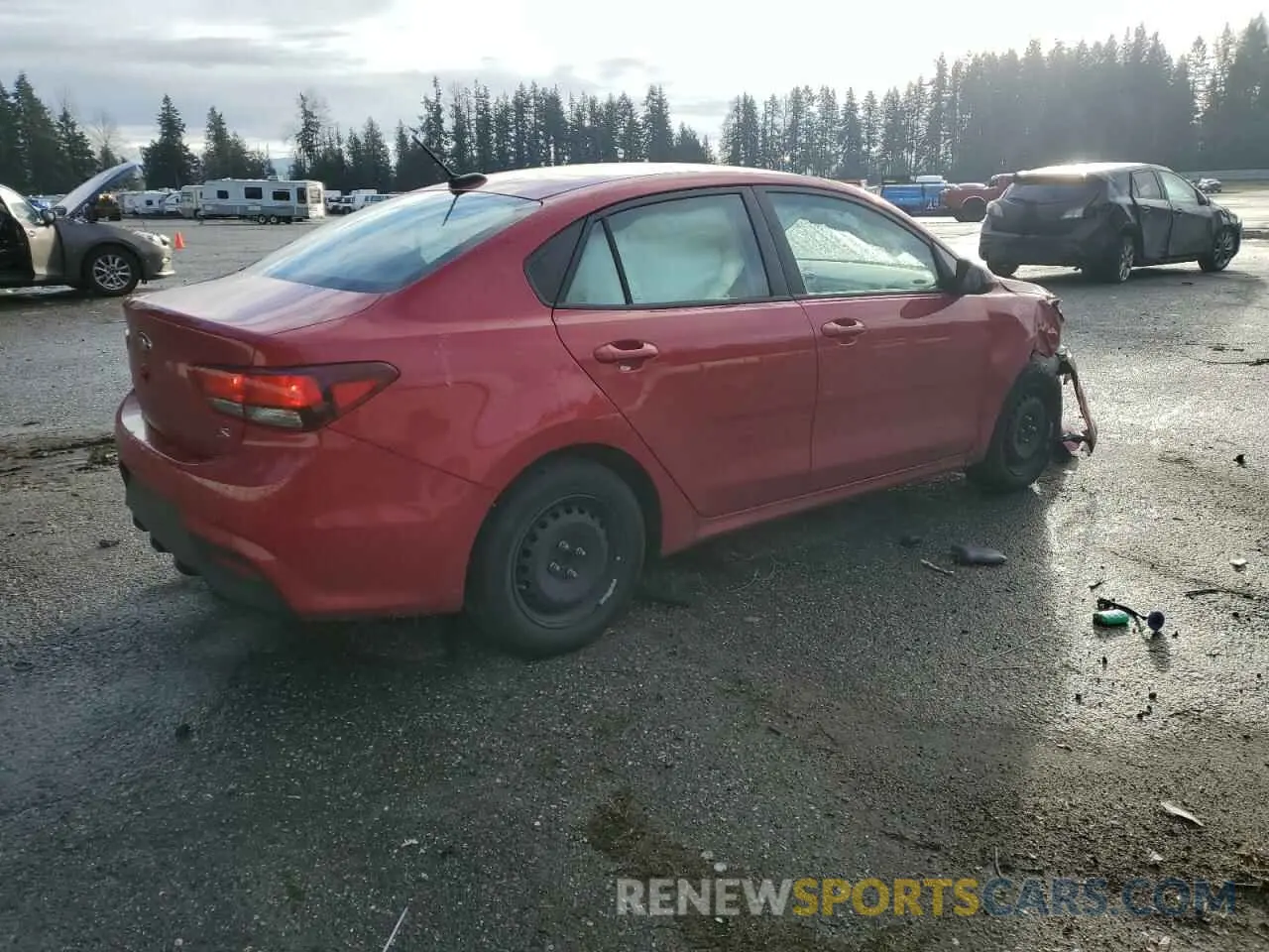 3 fotografías del automóvil dañado 3KPA24AB0KE207732 KIA RIO 2019