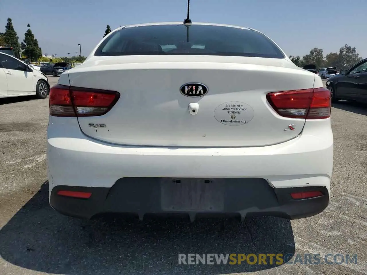 6 fotografías del automóvil dañado 3KPA24AB3KE166755 KIA RIO 2019