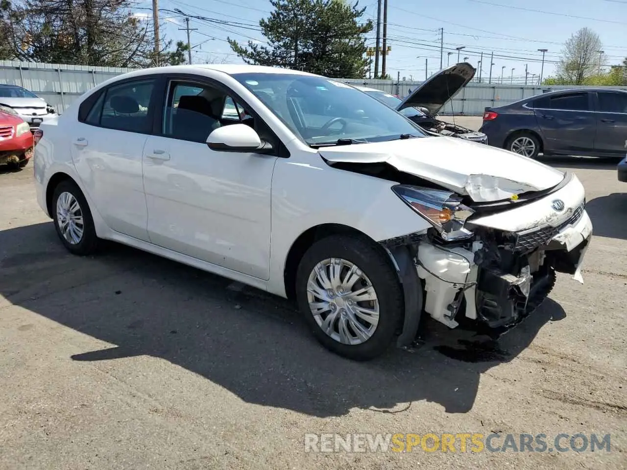 4 fotografías del automóvil dañado 3KPA24AB7KE194896 KIA RIO 2019