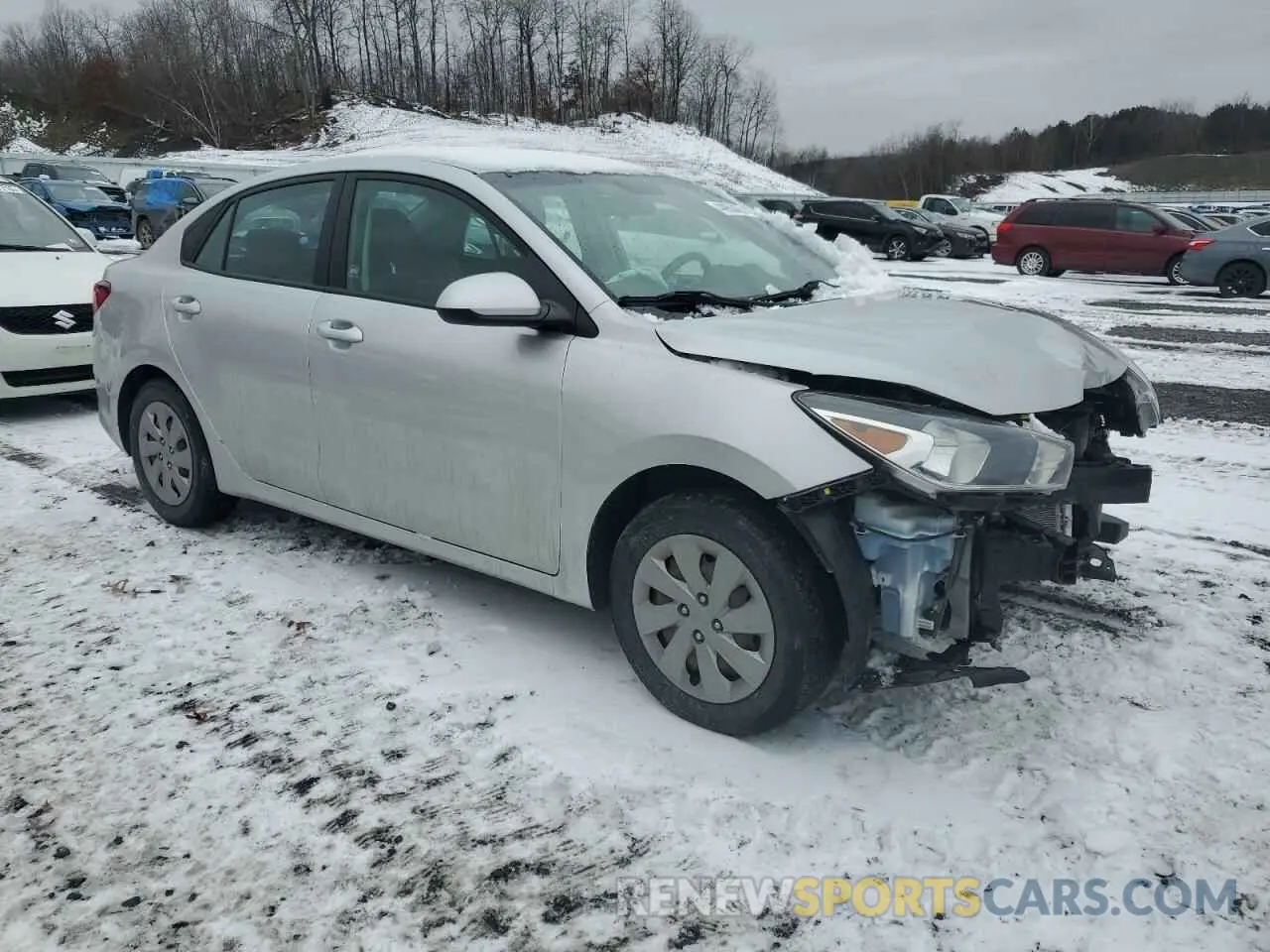 4 fotografías del automóvil dañado 3KPA24AB9KE180305 KIA RIO 2019
