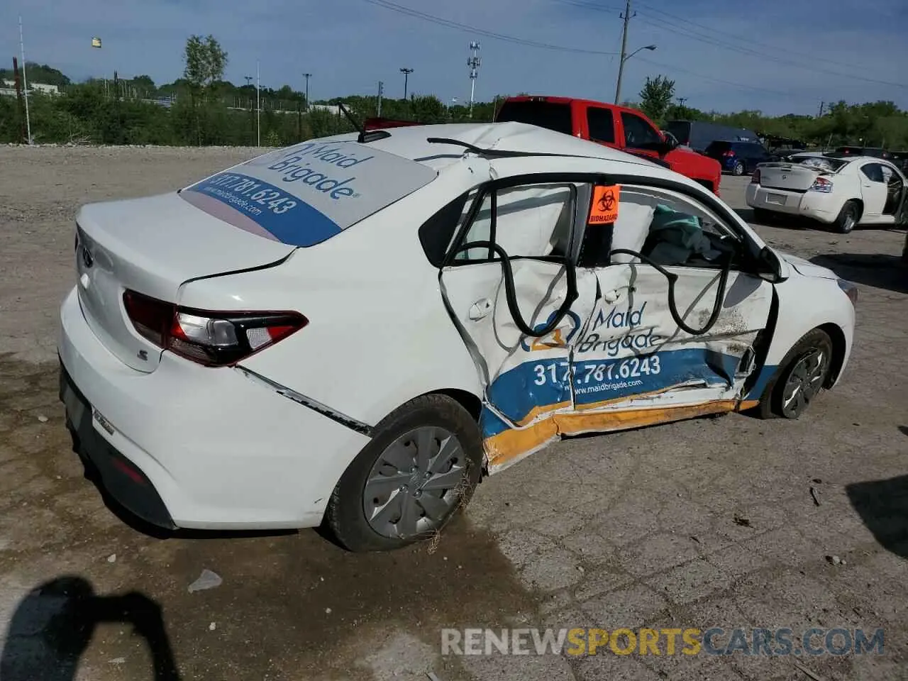 3 fotografías del automóvil dañado 3KPA24AD7LE311976 KIA RIO 2020