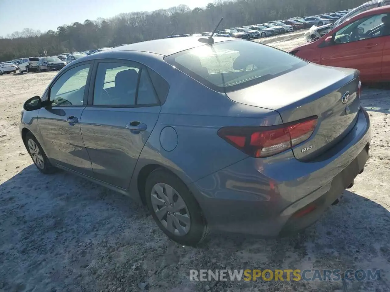 2 fotografías del automóvil dañado 3KPA24AD8LE346638 KIA RIO 2020