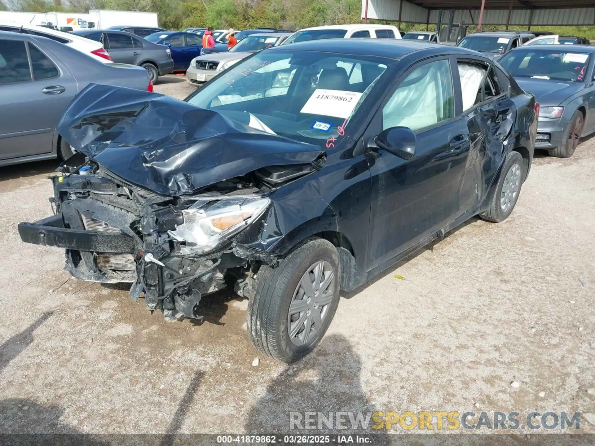 2 fotografías del automóvil dañado 3KPA24AD5ME414282 KIA RIO 2021