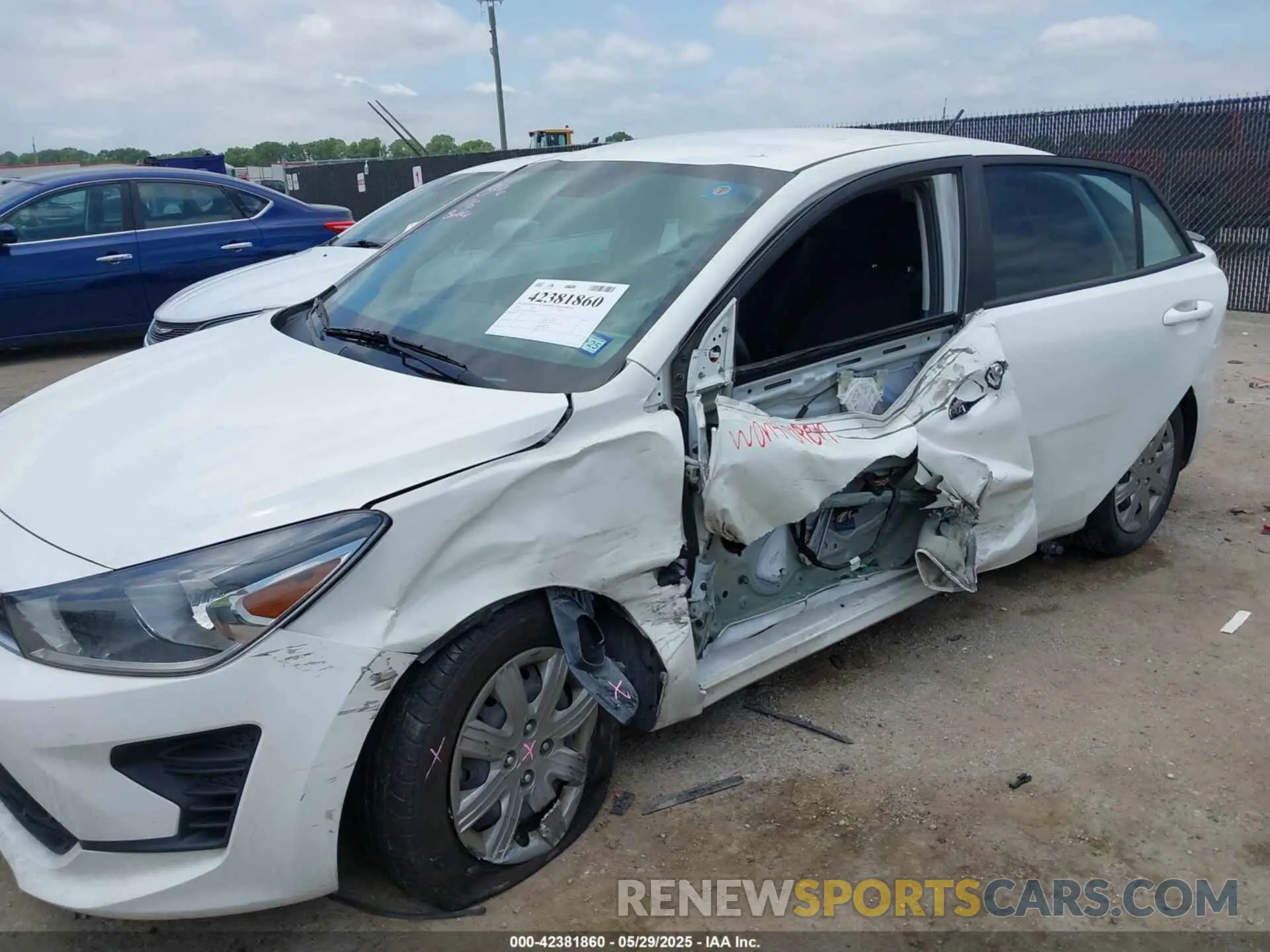 6 fotografías del automóvil dañado 3KPA24AD1NE484816 KIA RIO 2022