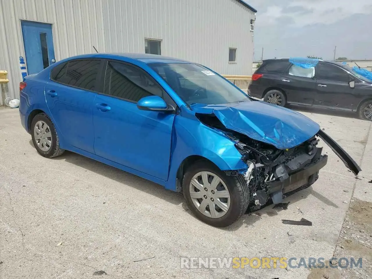 4 fotografías del automóvil dañado 3KPA24AD3NE485482 KIA RIO 2022