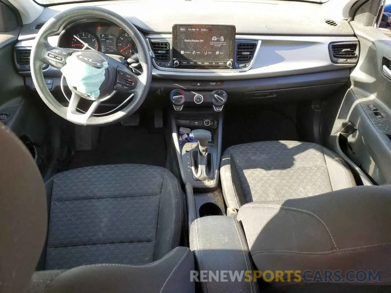 8 fotografías del automóvil dañado 3KPA24AD4NE431186 KIA RIO 2022