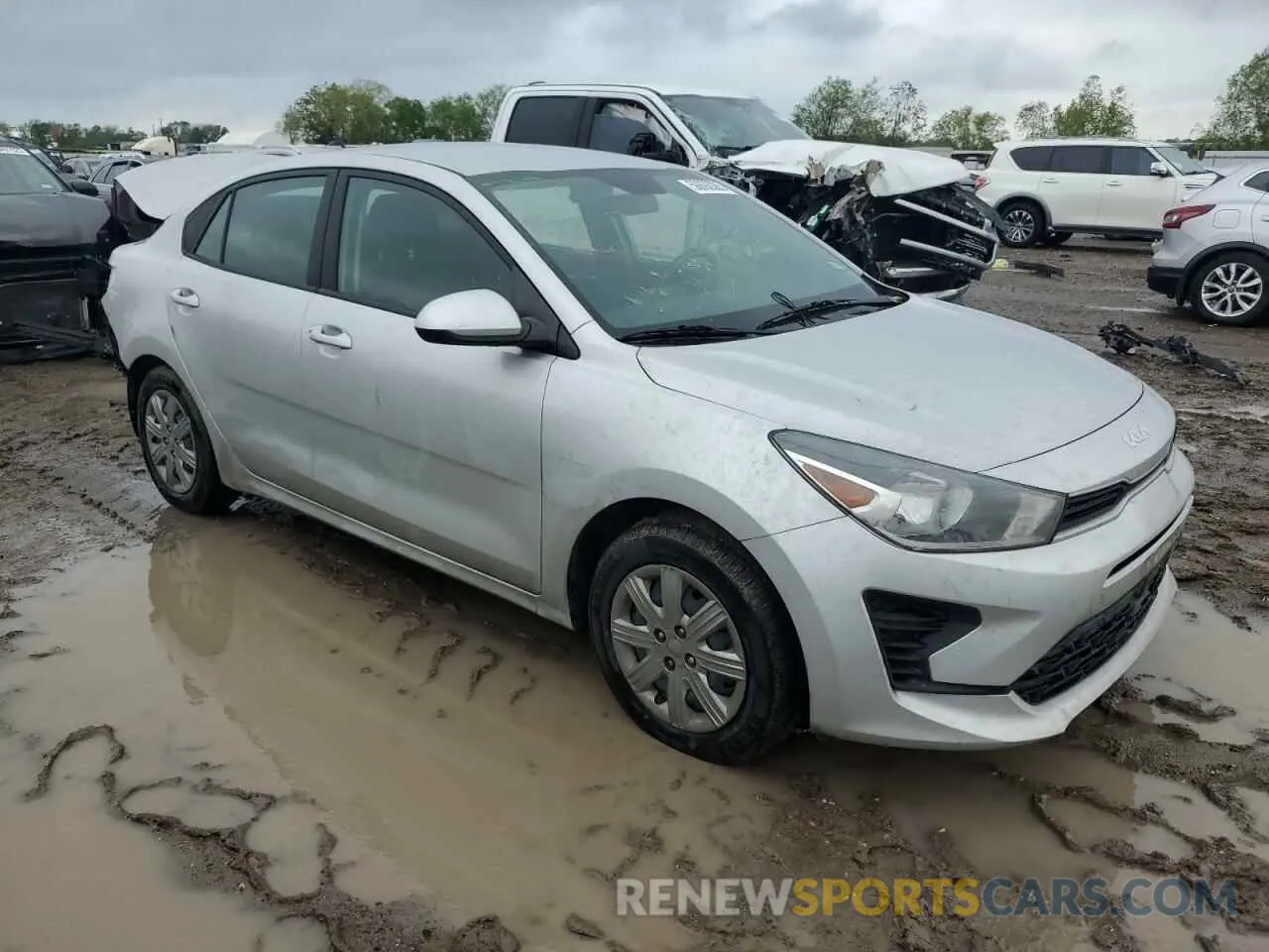 4 fotografías del automóvil dañado 3KPA24AD4NE486009 KIA RIO 2022