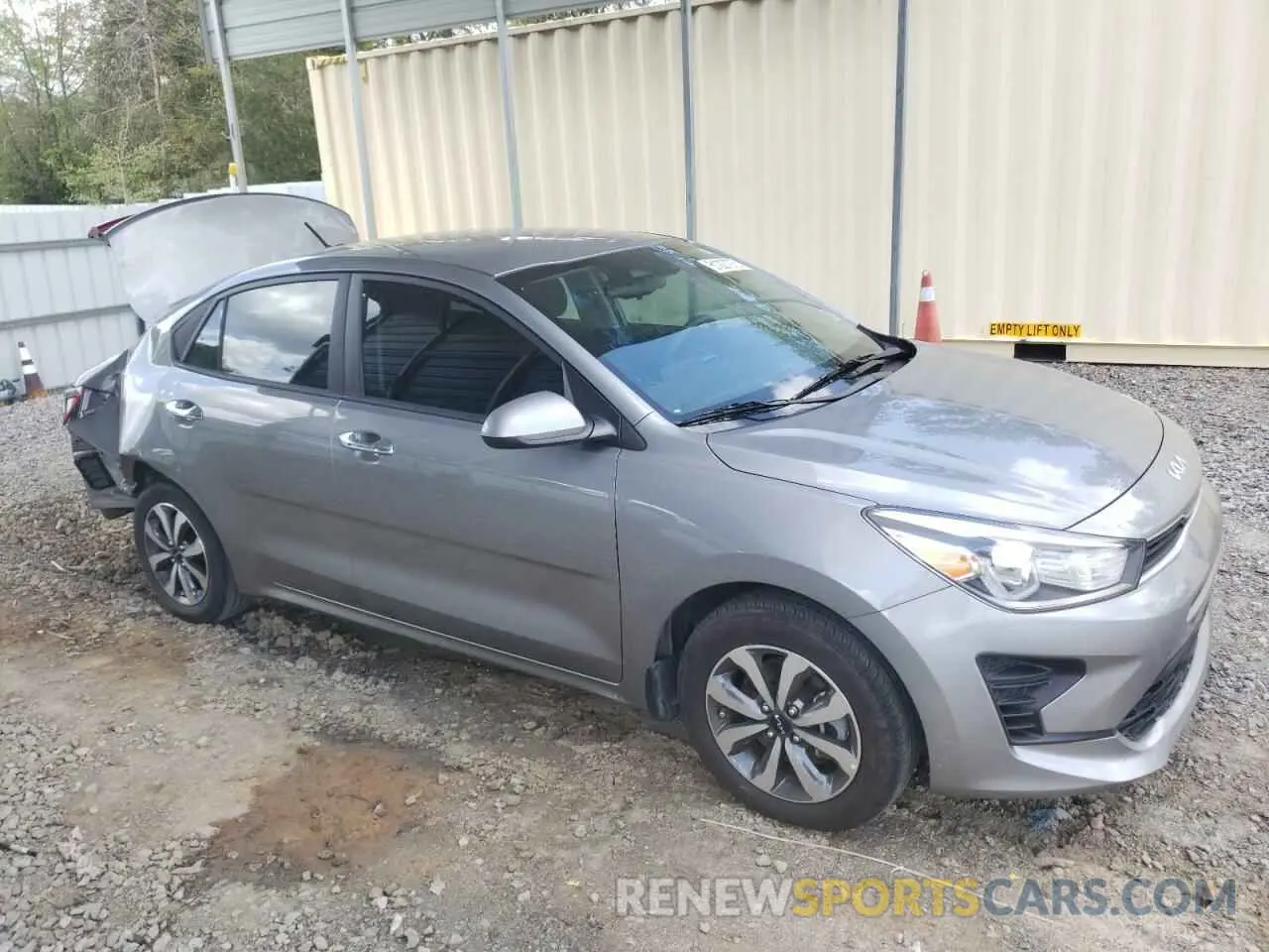 4 fotografías del automóvil dañado 3KPA24AD5NE432542 KIA RIO 2022