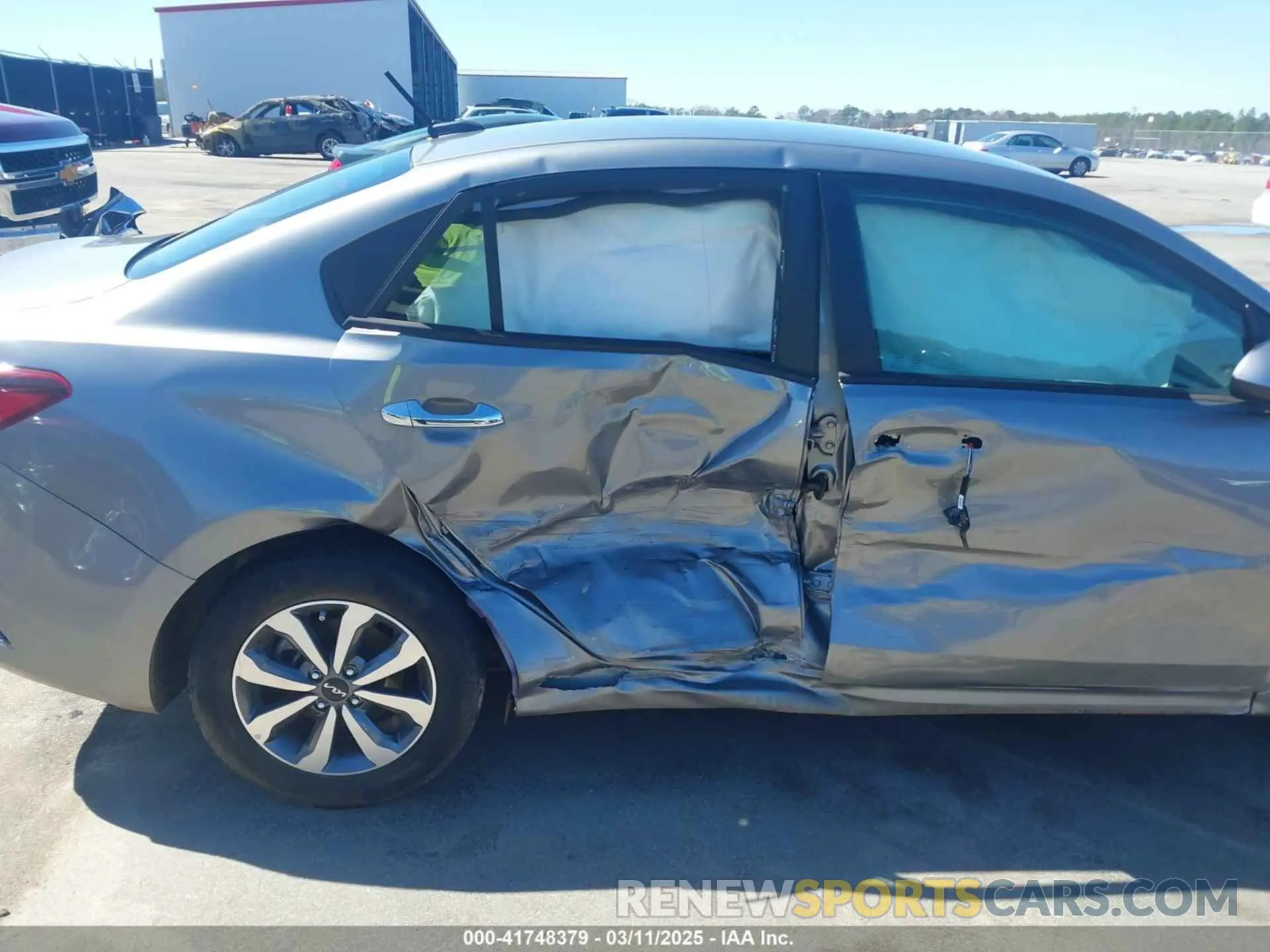 6 fotografías del automóvil dañado 3KPA24AD5NE481448 KIA RIO 2022