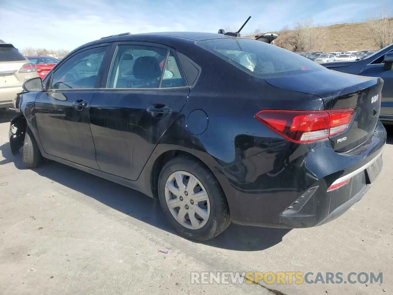 2 fotografías del automóvil dañado 3KPA24AD6NE445249 KIA RIO 2022