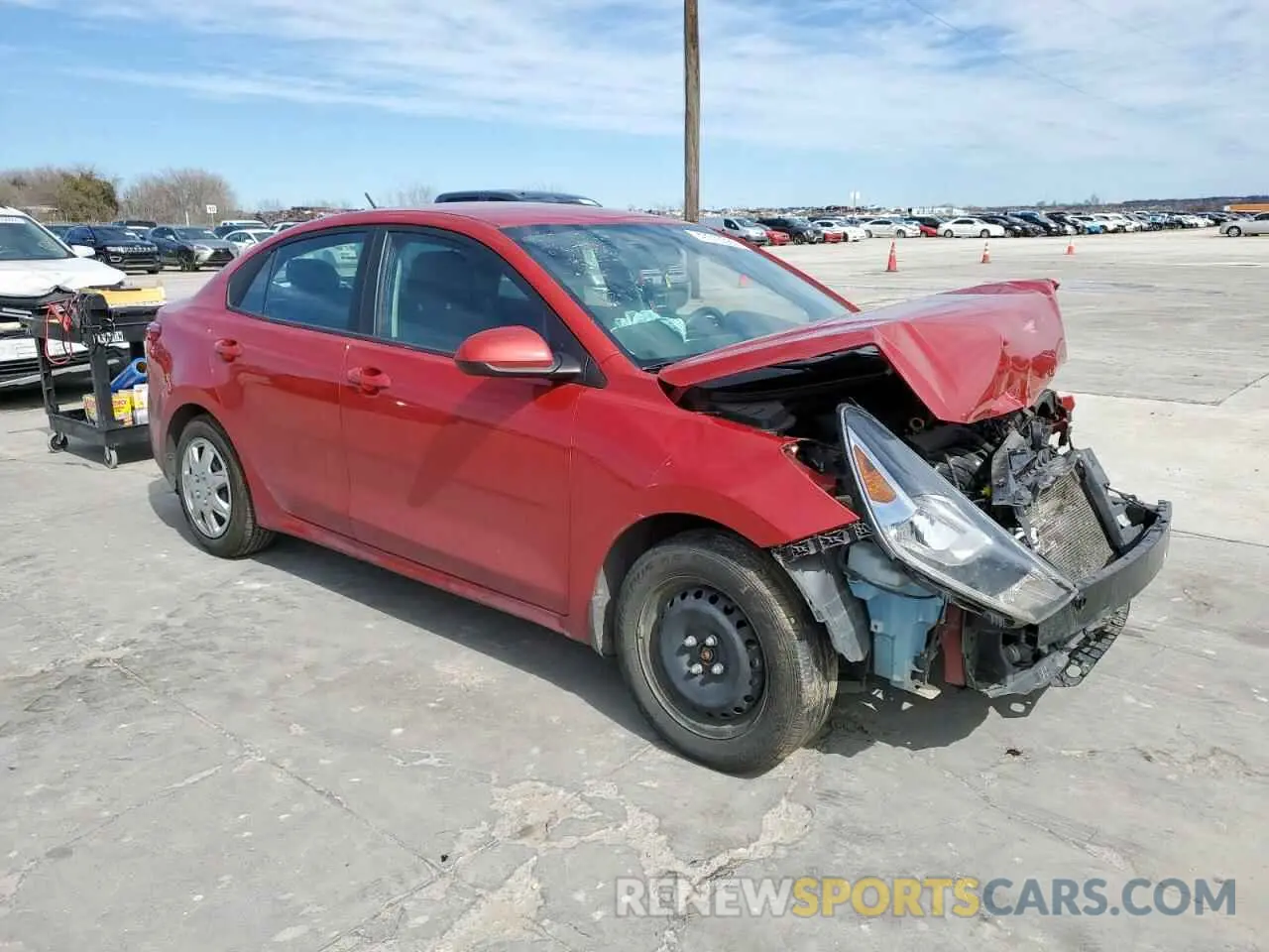 4 fotografías del automóvil dañado 3KPA24AD6NE463976 KIA RIO 2022