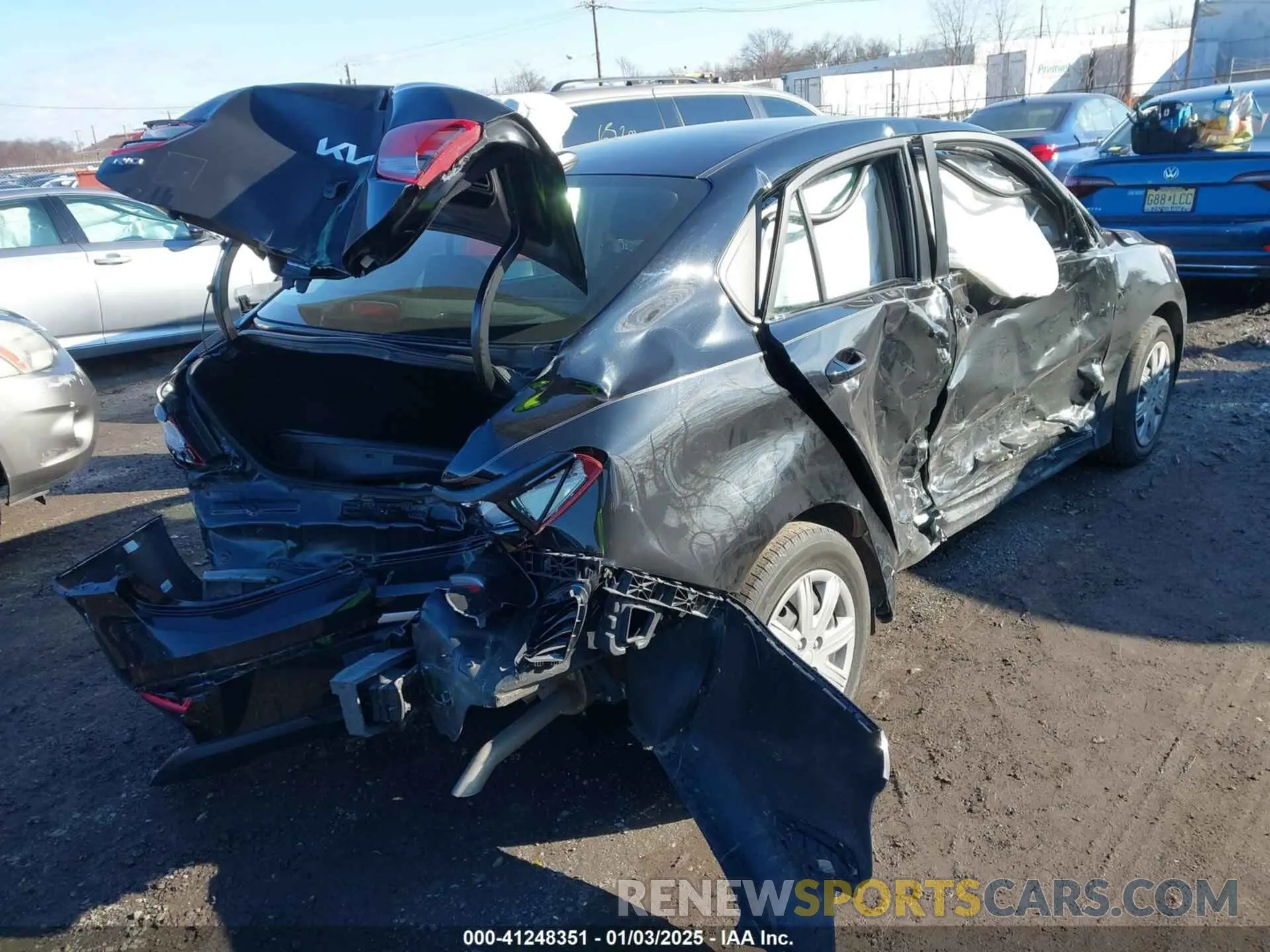 4 fotografías del automóvil dañado 3KPA24AD6NE473486 KIA RIO 2022