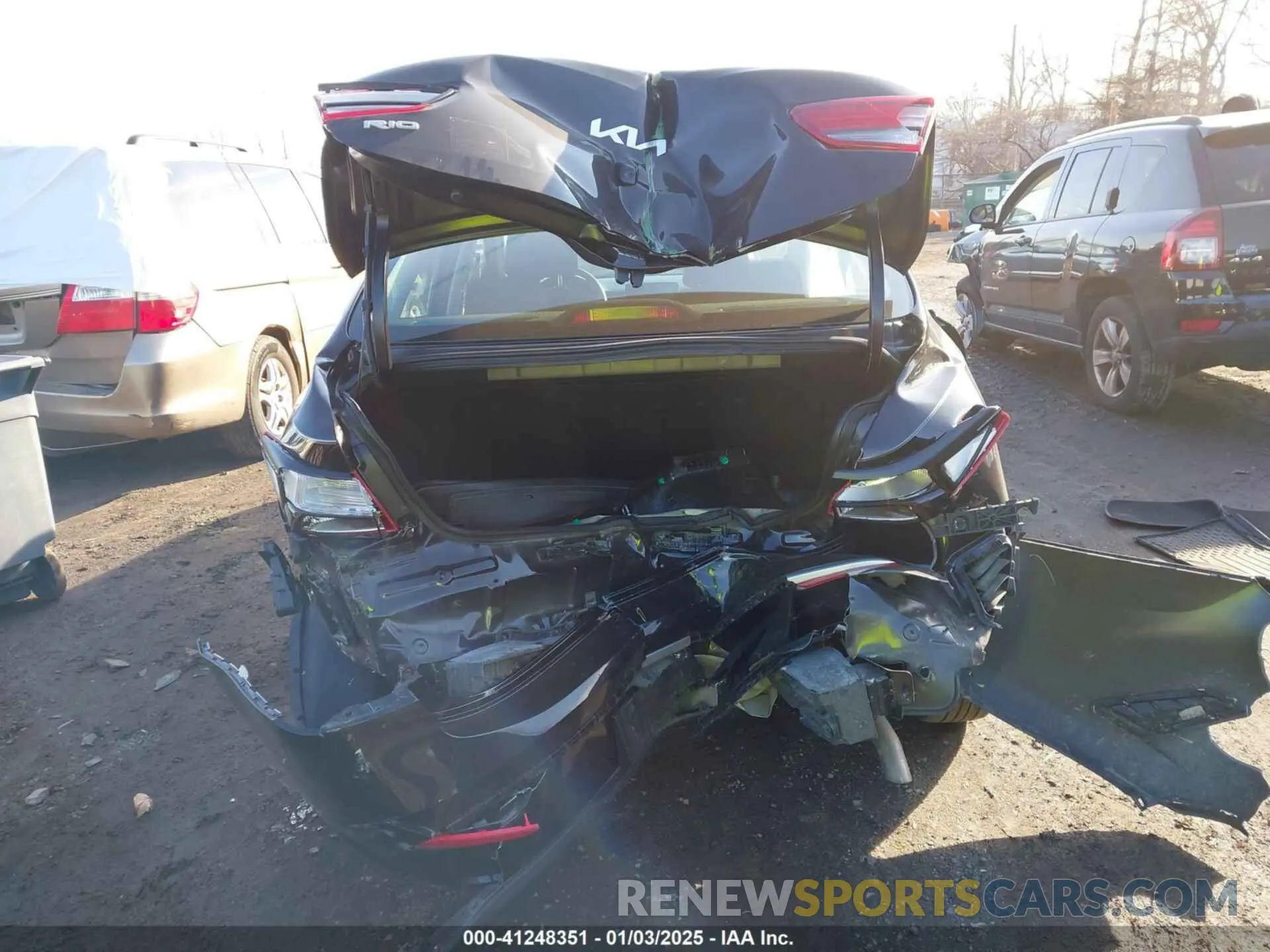 6 fotografías del automóvil dañado 3KPA24AD6NE473486 KIA RIO 2022