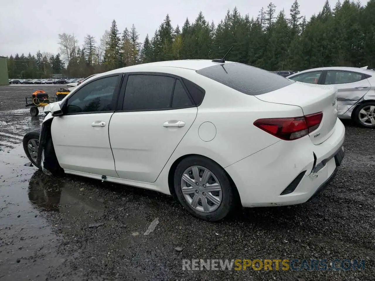 2 fotografías del automóvil dañado 3KPA24AD7NE448158 KIA RIO 2022