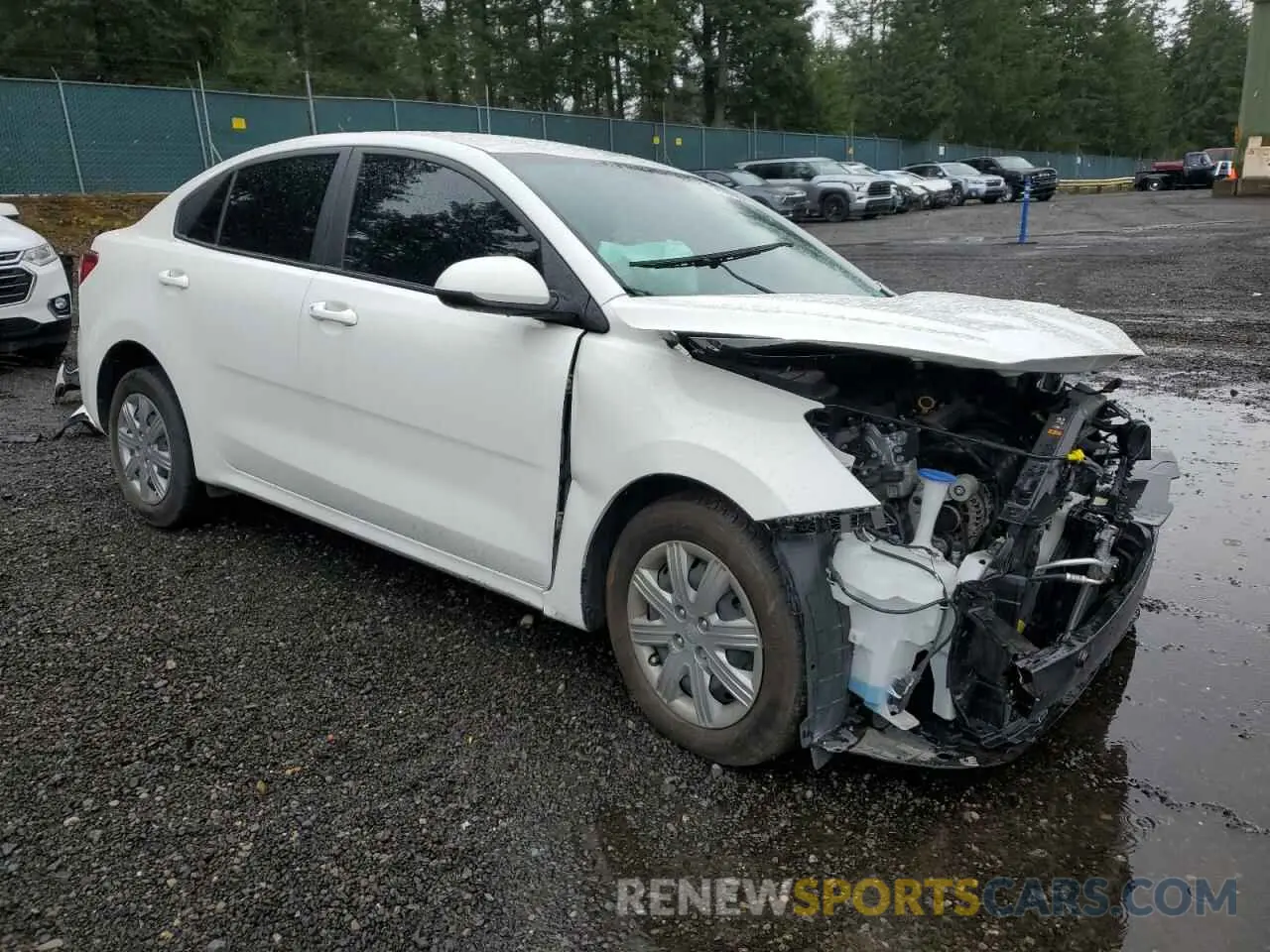 4 fotografías del automóvil dañado 3KPA24AD7NE448158 KIA RIO 2022