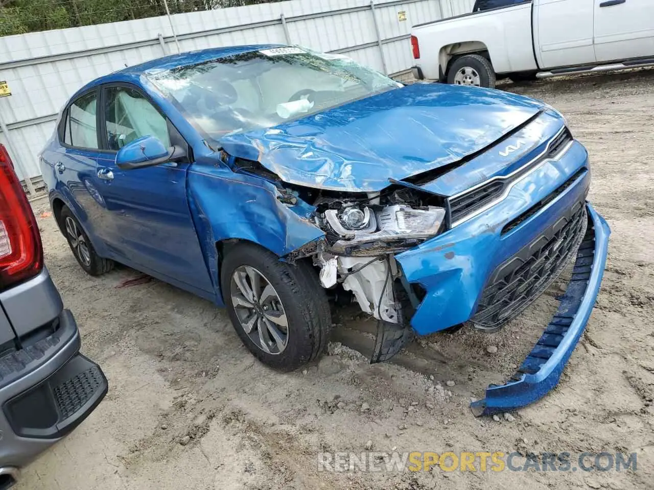 4 fotografías del automóvil dañado 3KPA24AD7NE481564 KIA RIO 2022