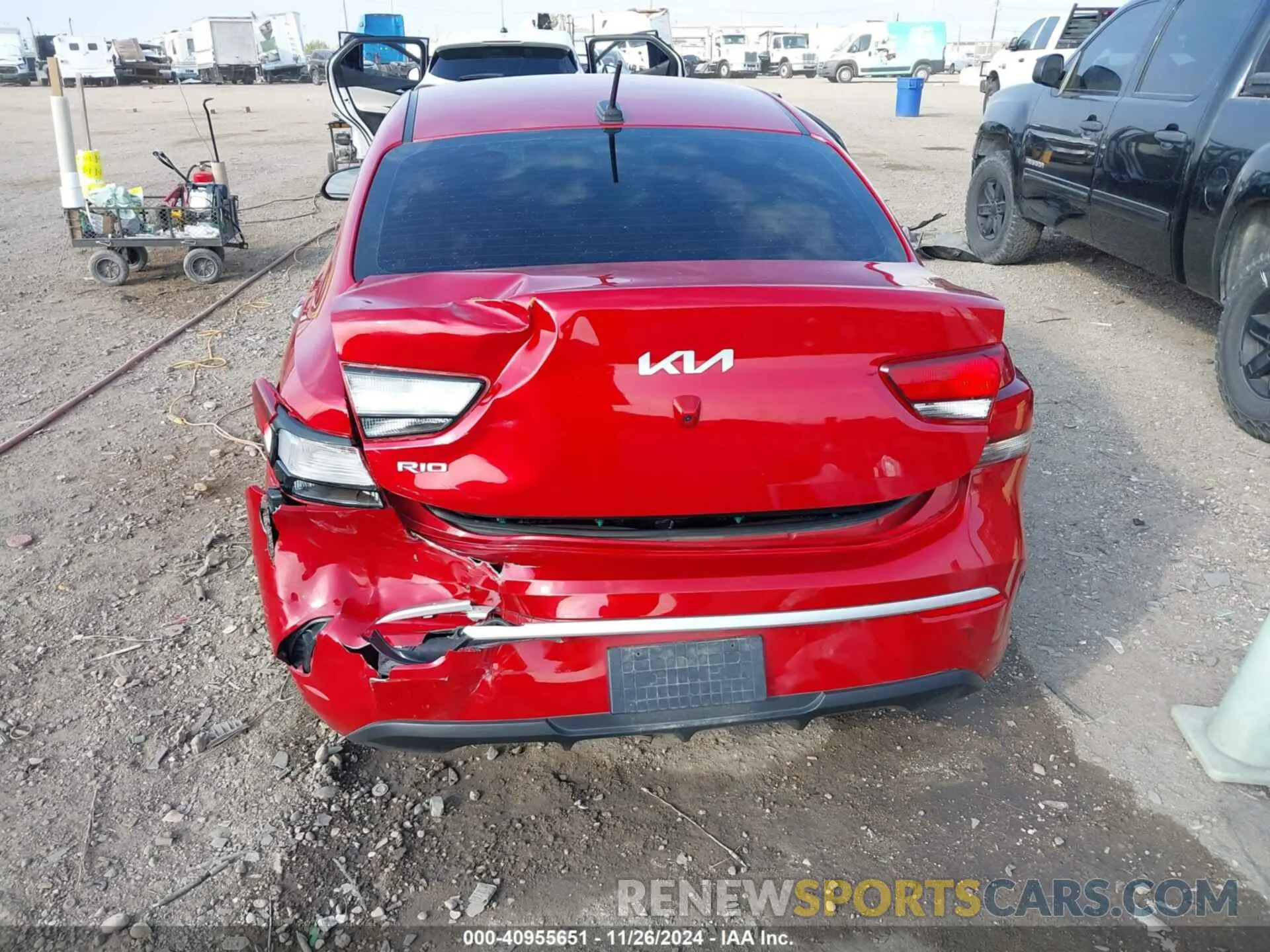6 fotografías del automóvil dañado 3KPA24AD7NE483413 KIA RIO 2022