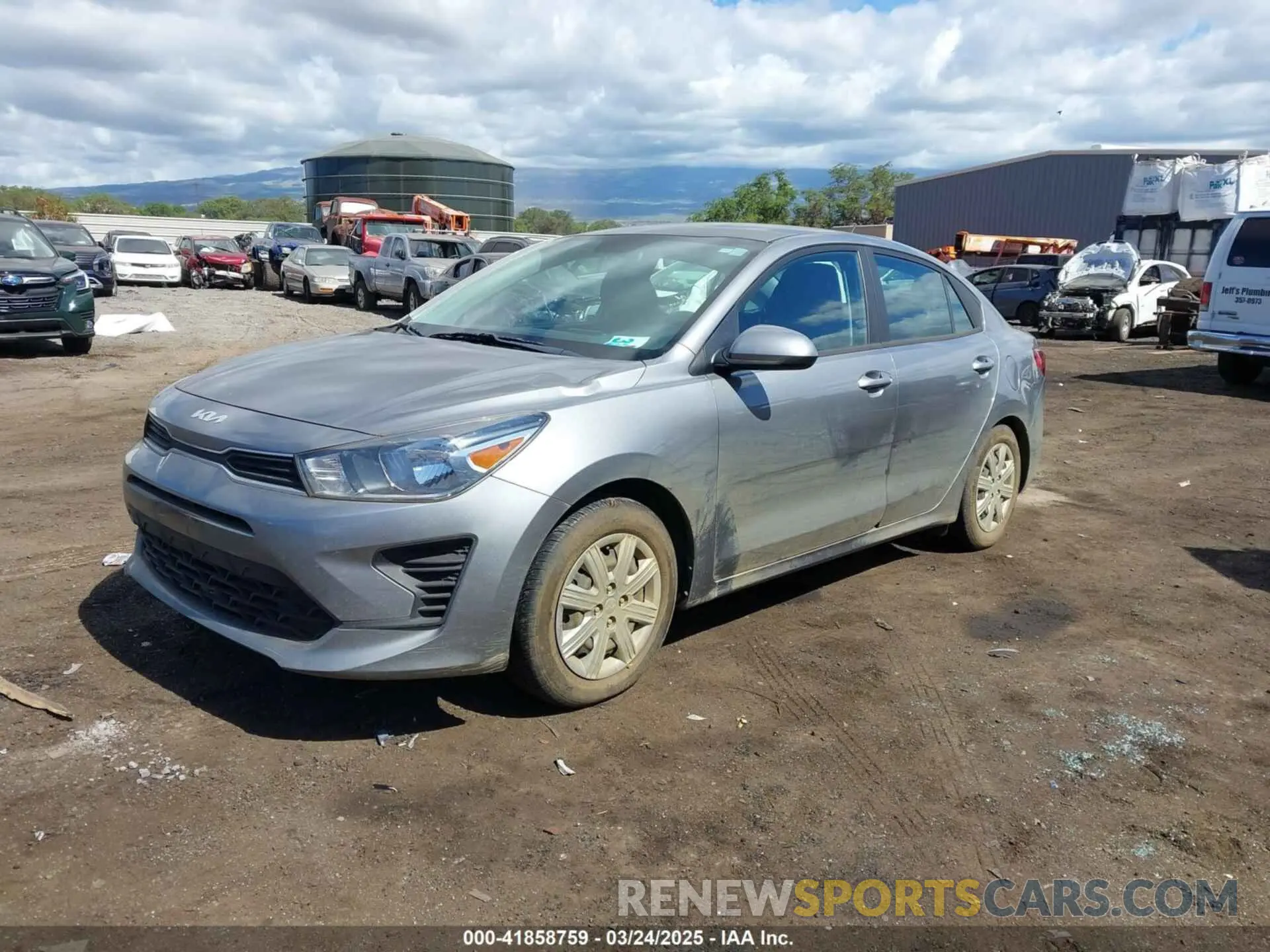 2 fotografías del automóvil dañado 3KPA24AD8NE462148 KIA RIO 2022