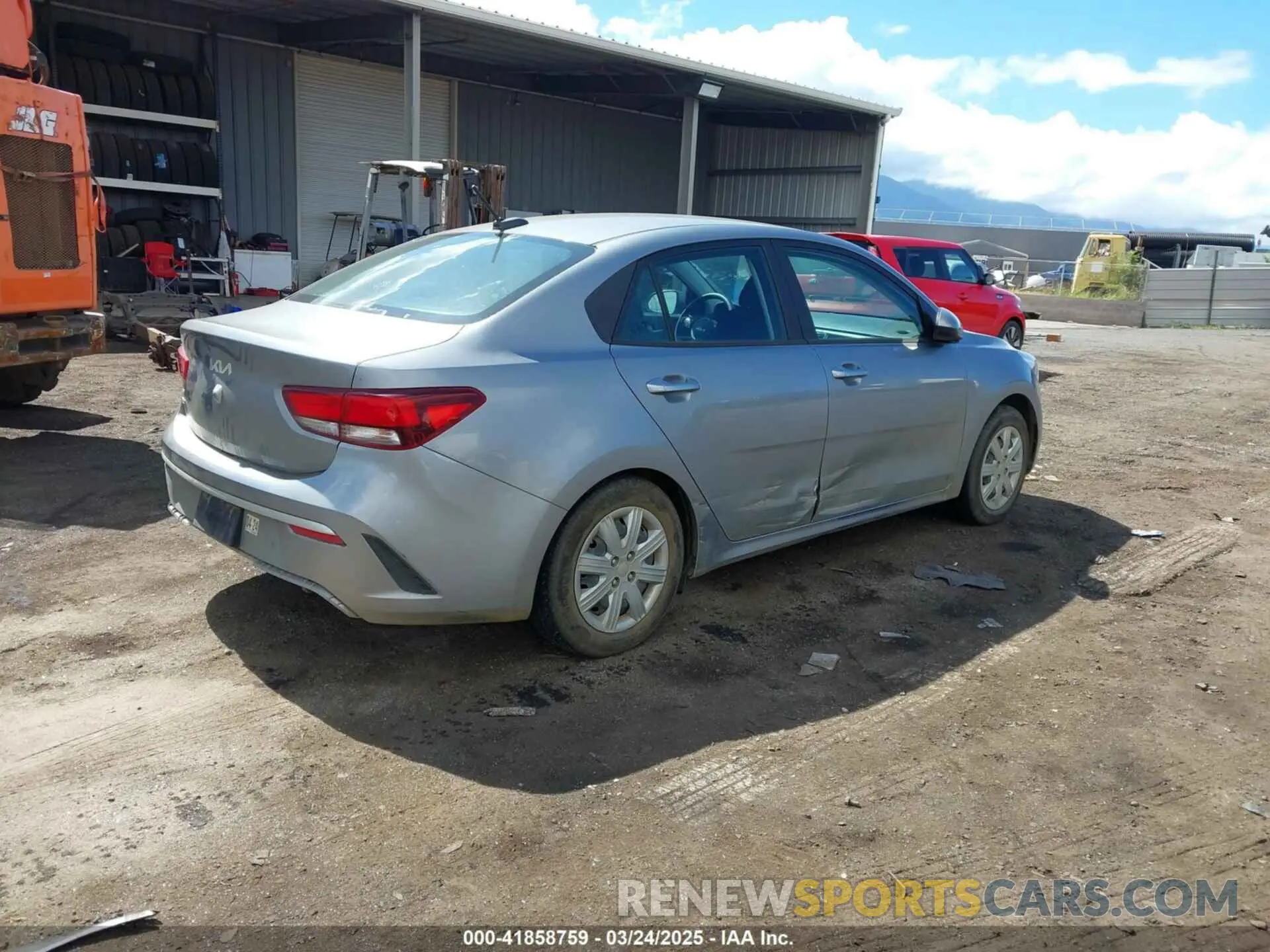 4 fotografías del automóvil dañado 3KPA24AD8NE462148 KIA RIO 2022
