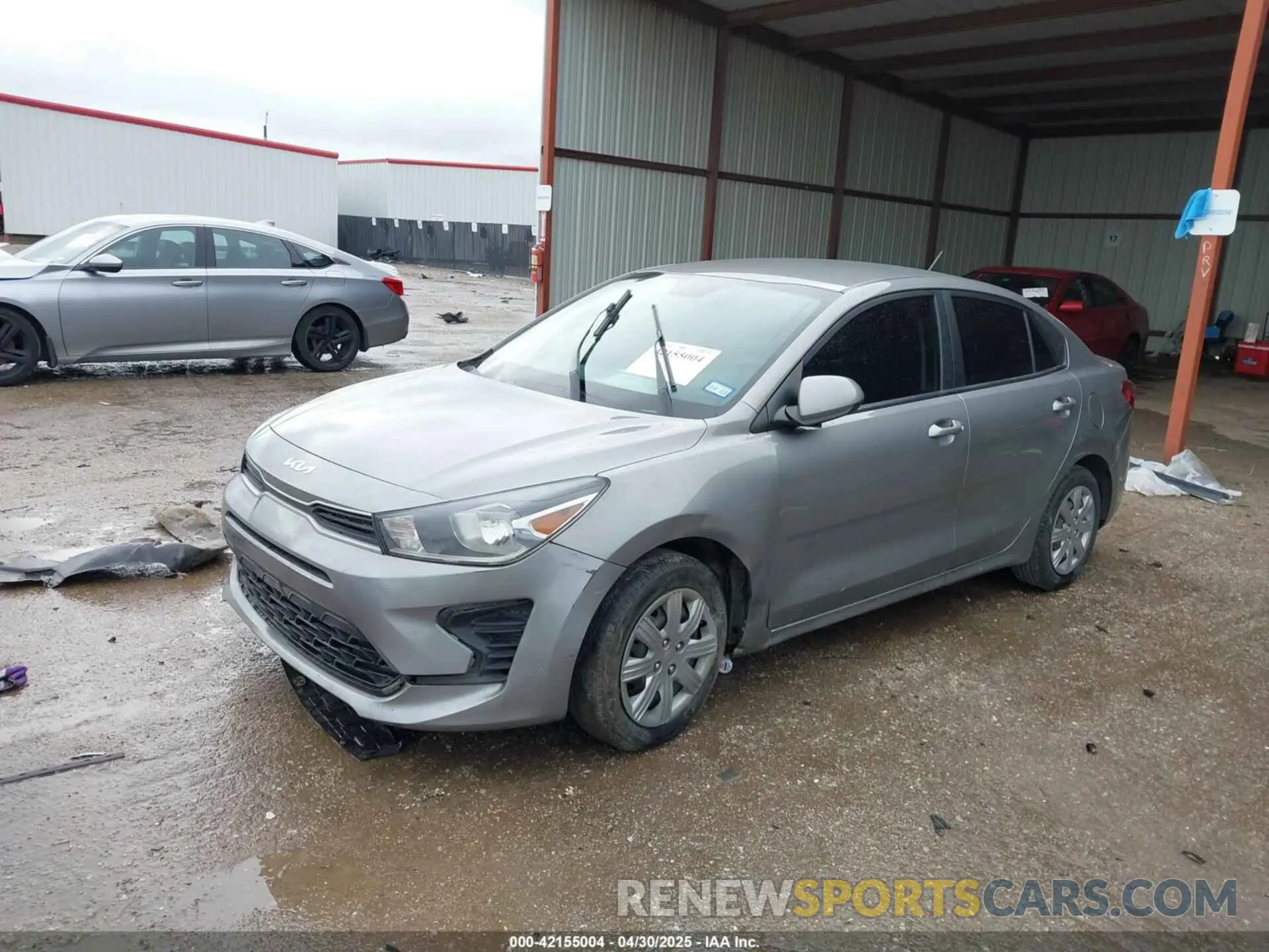 2 fotografías del automóvil dañado 3KPA24AD9NE478004 KIA RIO 2022