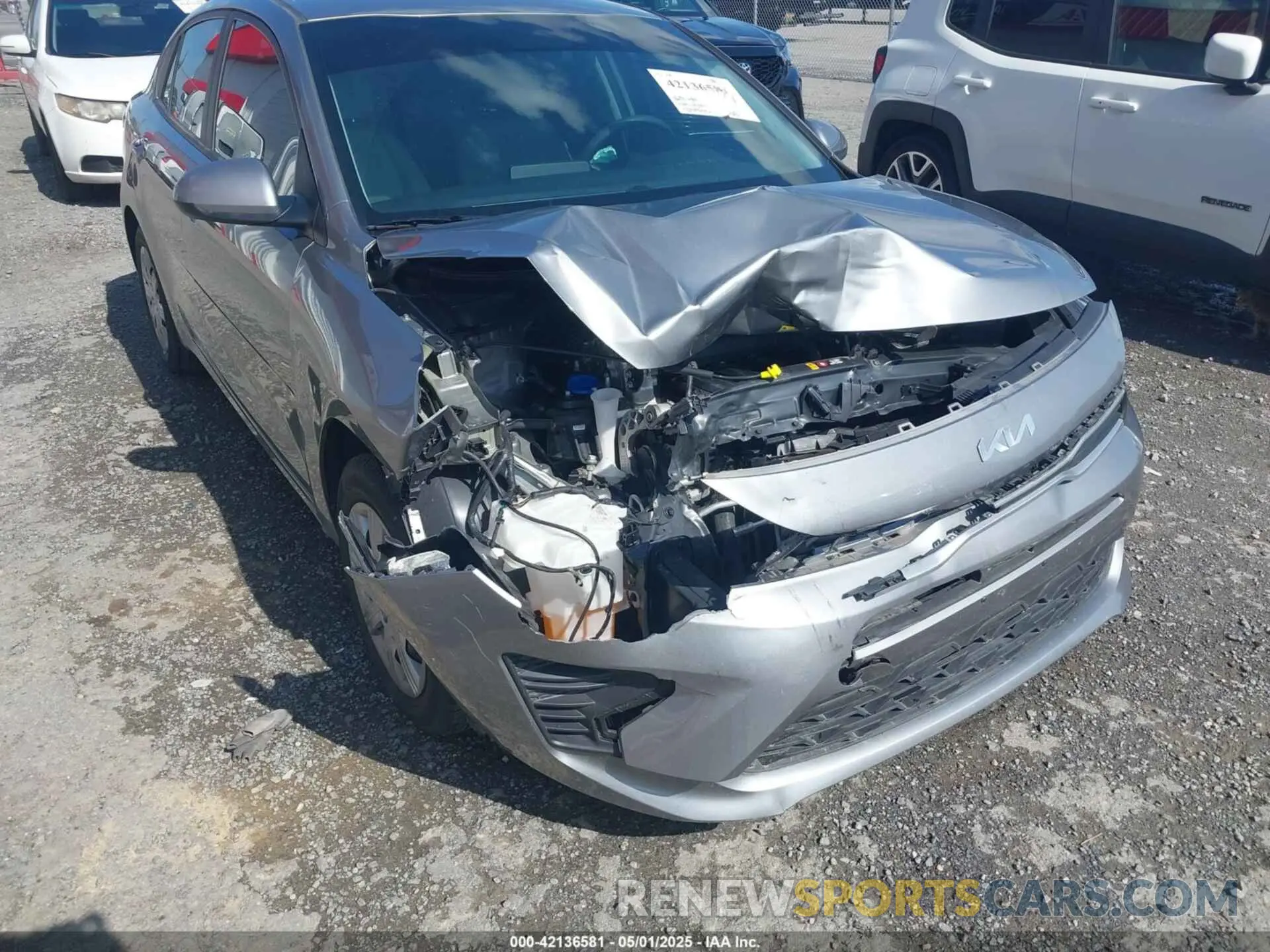 6 fotografías del automóvil dañado 3KPA24AD9NE488029 KIA RIO 2022