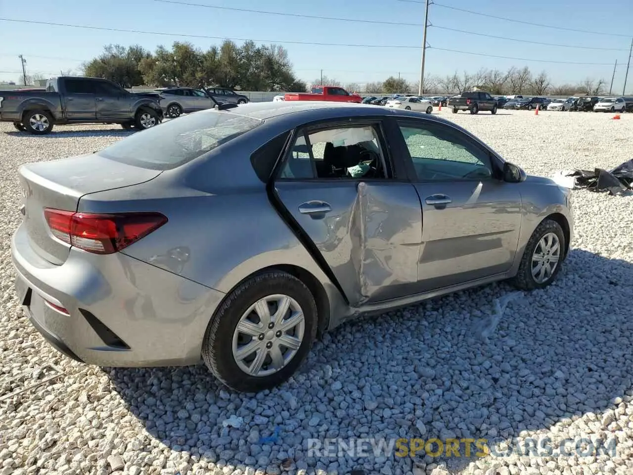 3 fotografías del automóvil dañado 3KPA24ADXNE477511 KIA RIO 2022