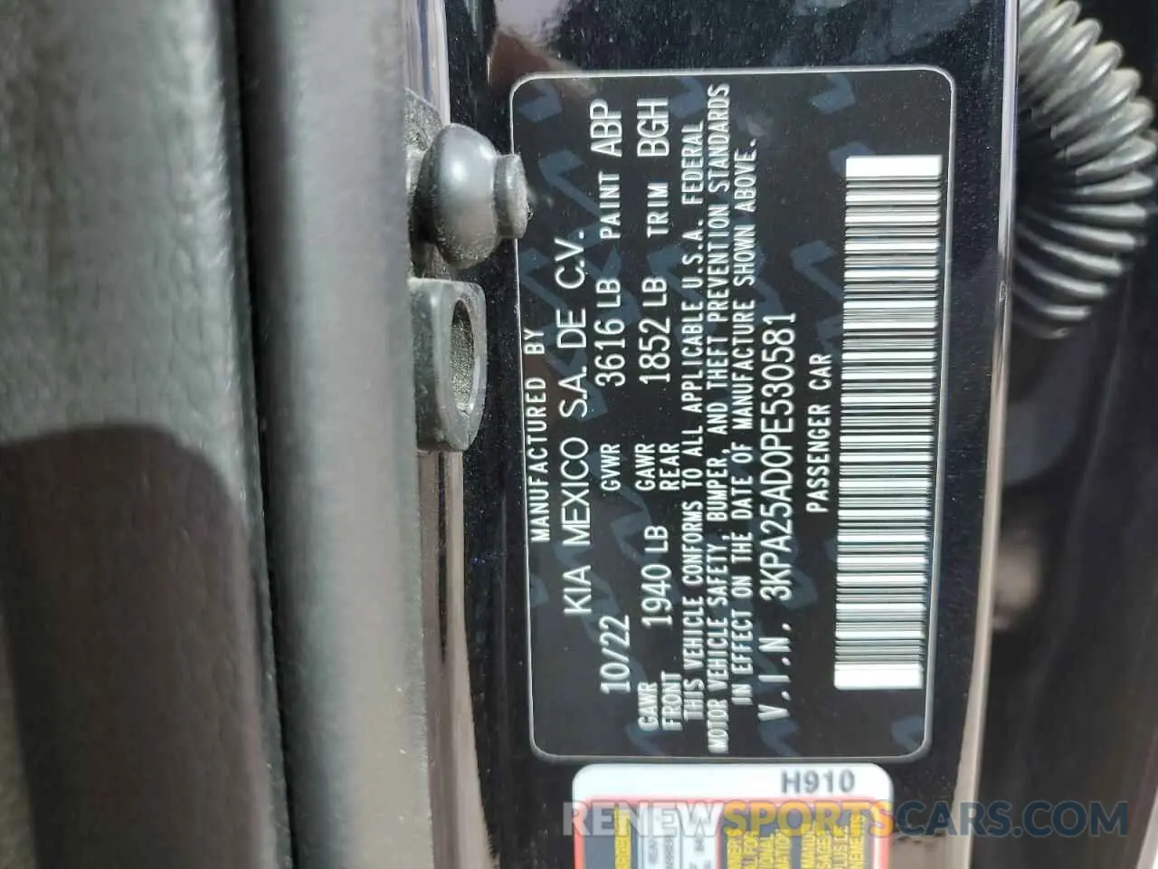 12 fotografías del automóvil dañado 3KPA25AD0PE530581 KIA RIO 2023
