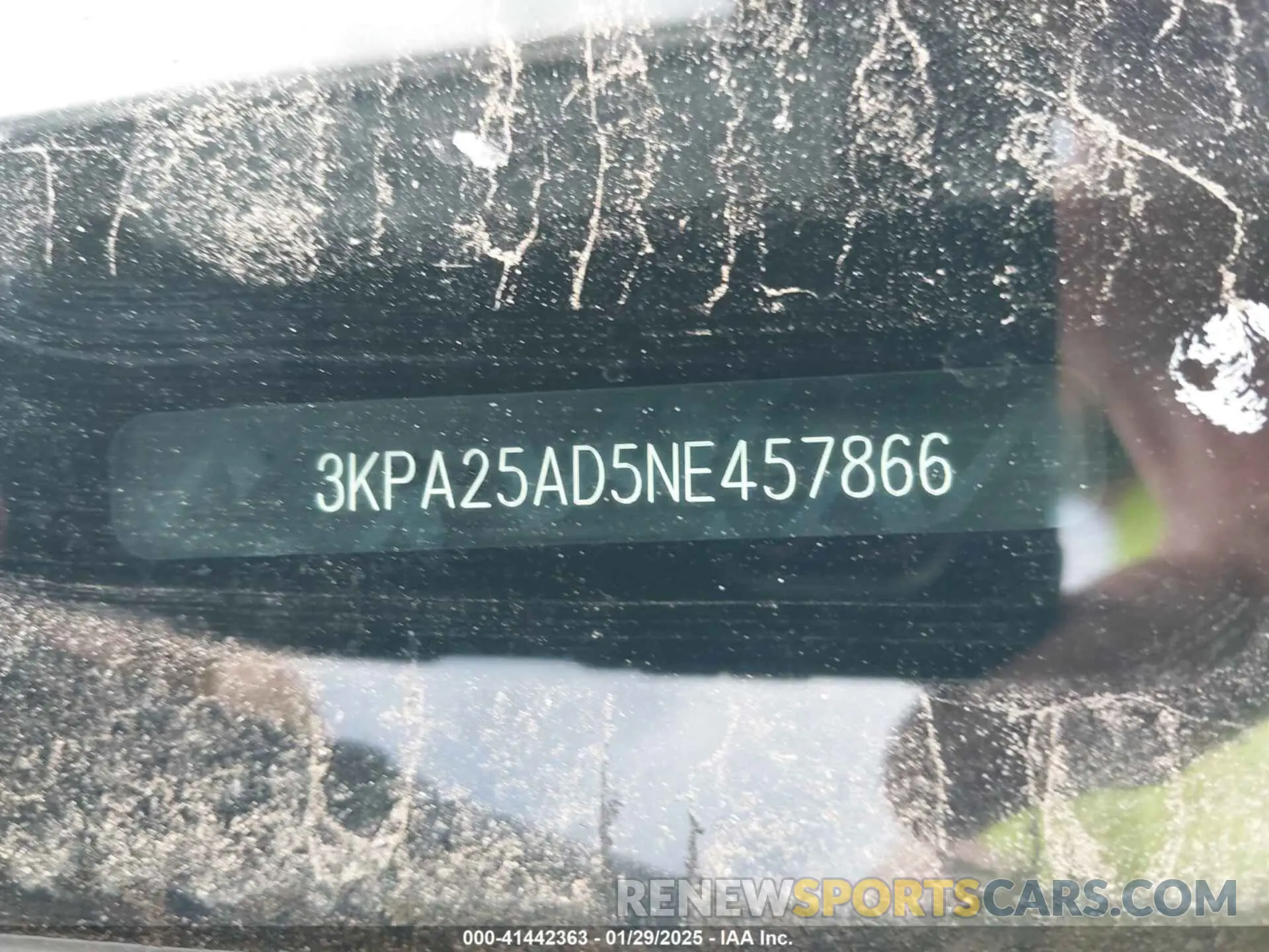 9 fotografías del automóvil dañado 3KPA25AD5NE457866 KIA RIO 5-DOOR 2022