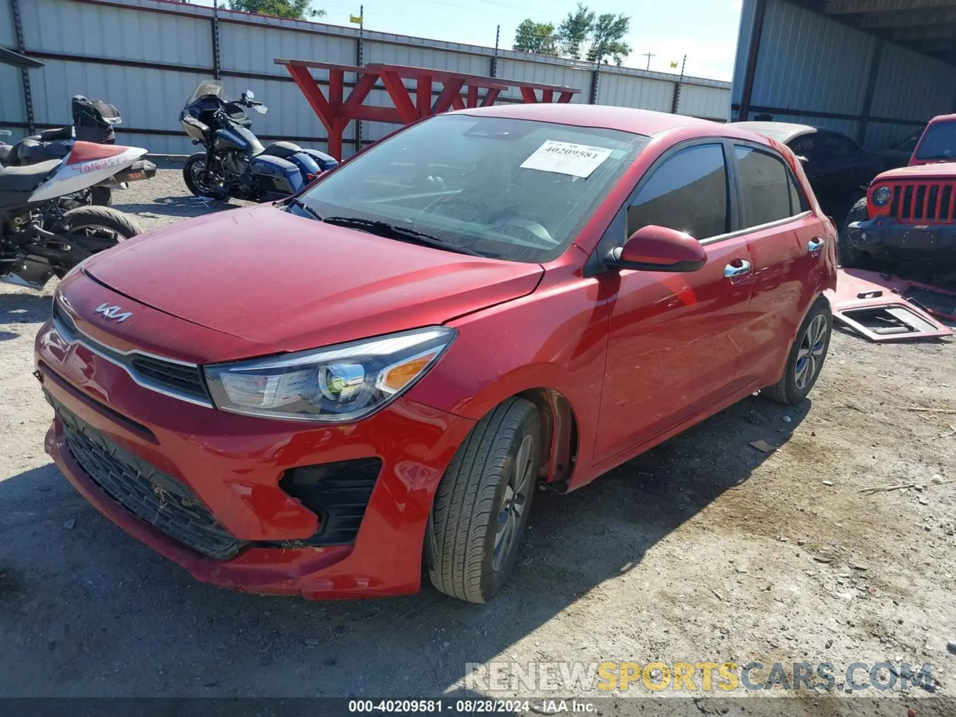 2 fotografías del automóvil dañado 3KPA25AD5PE594650 KIA RIO 5-DOOR 2023