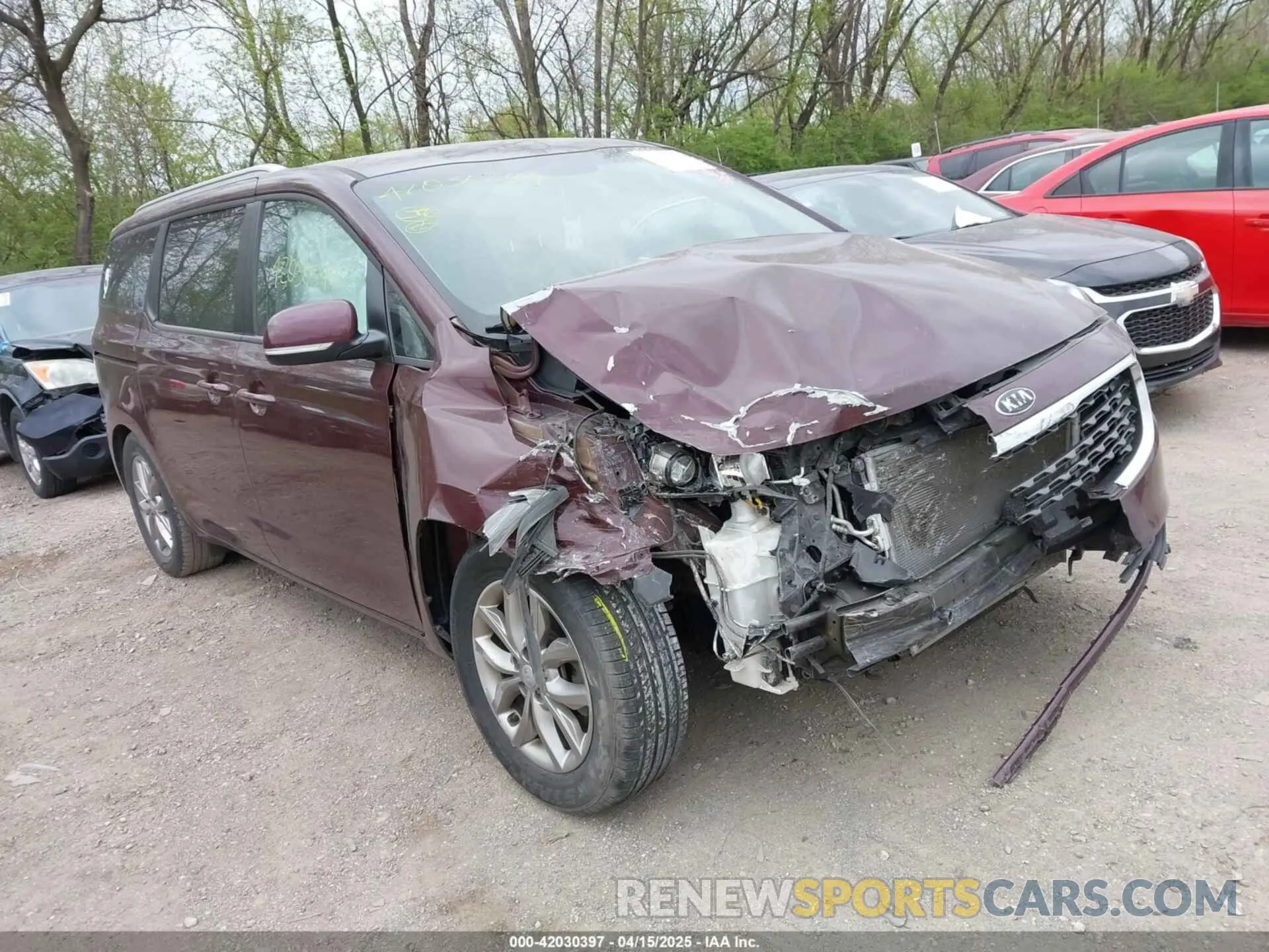 1 fotografías del automóvil dañado KNDMB5C12K6537496 KIA SEDONA 2019