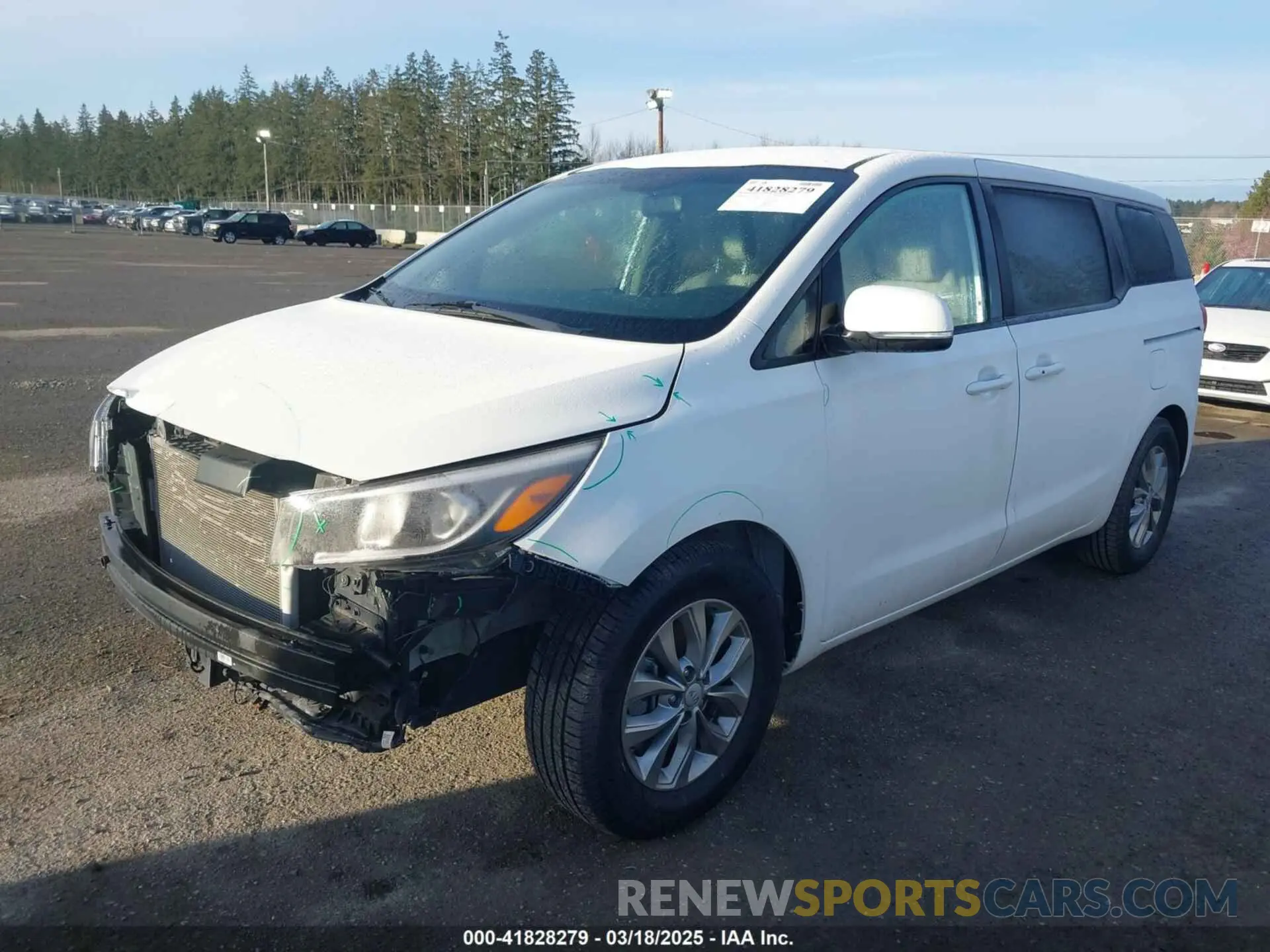 2 fotografías del automóvil dañado KNDMB5C18K6508746 KIA SEDONA 2019