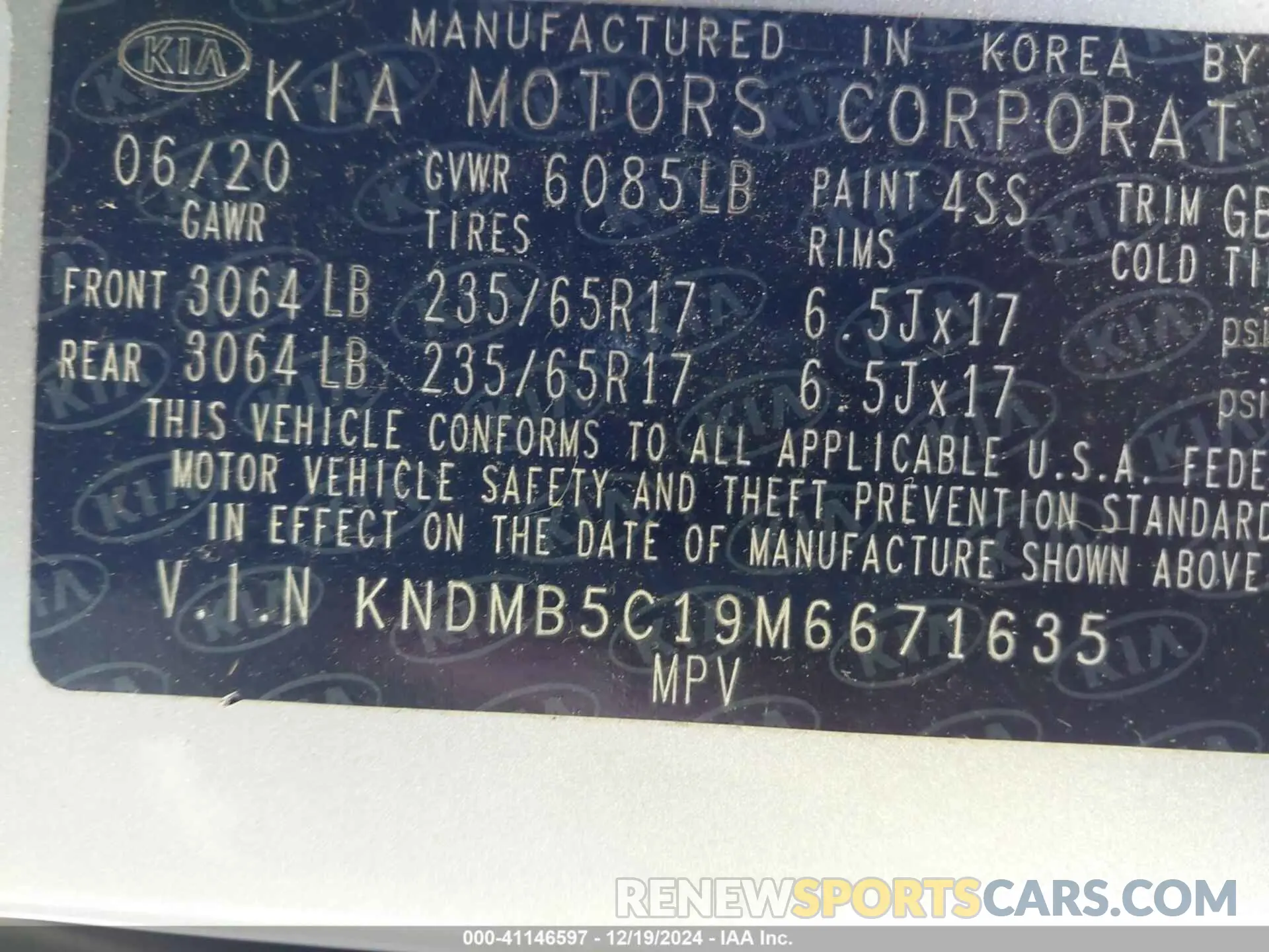 9 fotografías del automóvil dañado KNDMB5C19M6671635 KIA SEDONA 2021