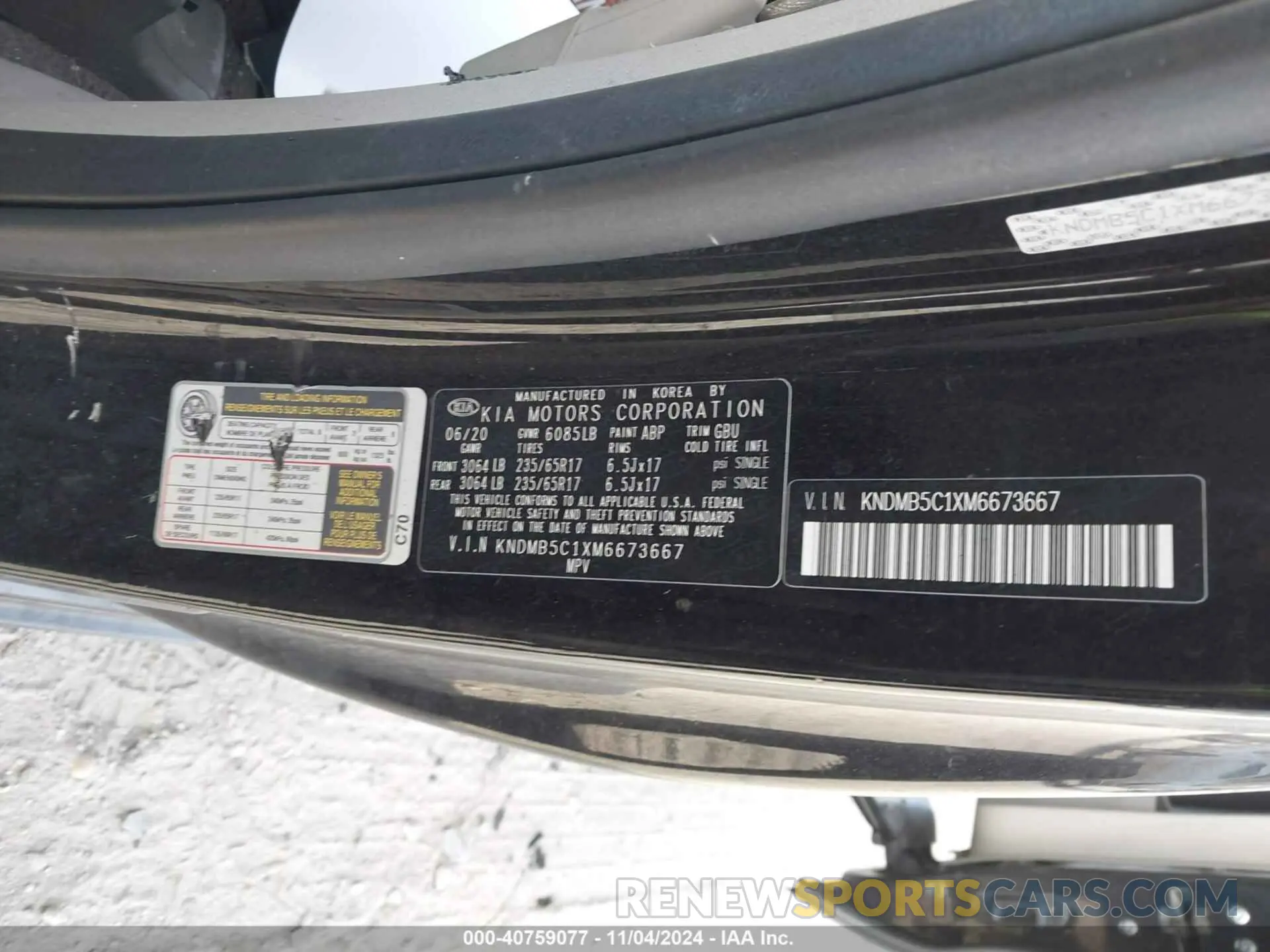 9 fotografías del automóvil dañado KNDMB5C1XM6673667 KIA SEDONA 2021