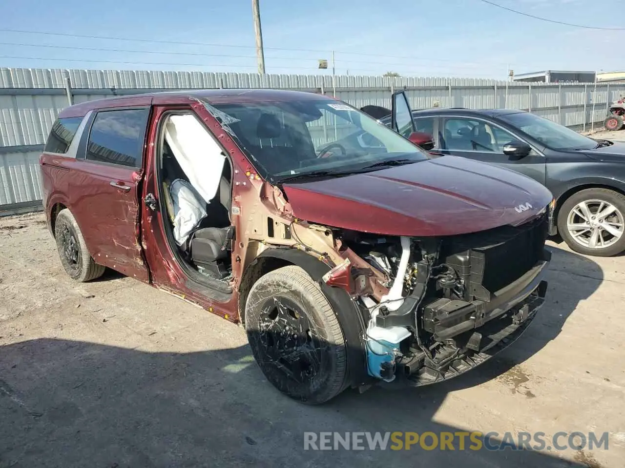 4 fotografías del automóvil dañado KNDNB5K34S6478720 KIA SEDONA 2025