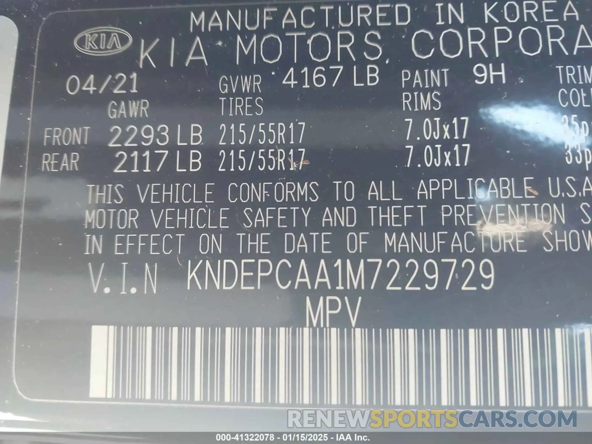 9 fotografías del automóvil dañado KNDEPCAA1M7229729 KIA SELTOS 2021