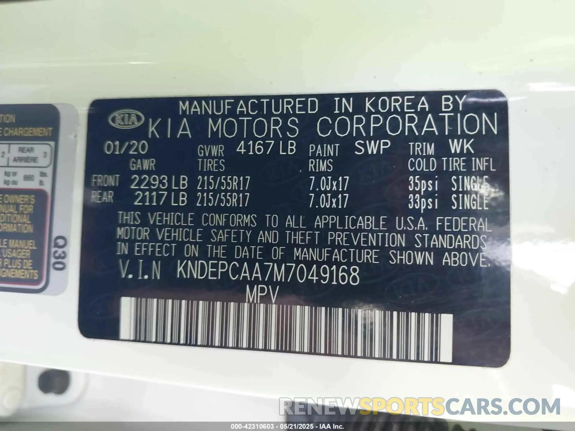 9 fotografías del automóvil dañado KNDEPCAA7M7049168 KIA SELTOS 2021
