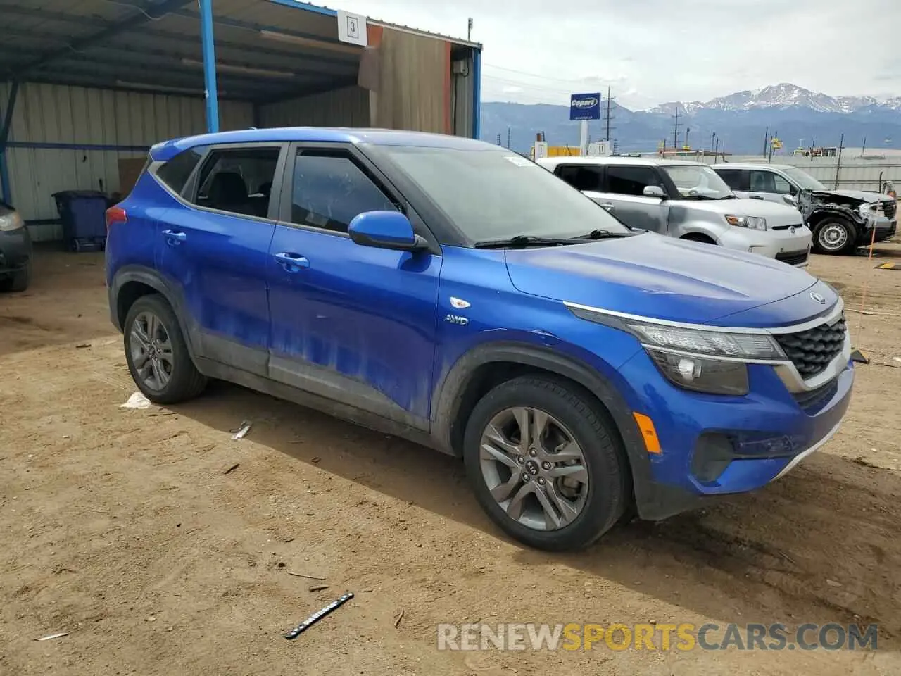4 fotografías del automóvil dañado KNDEPCAA7M7127237 KIA SELTOS 2021