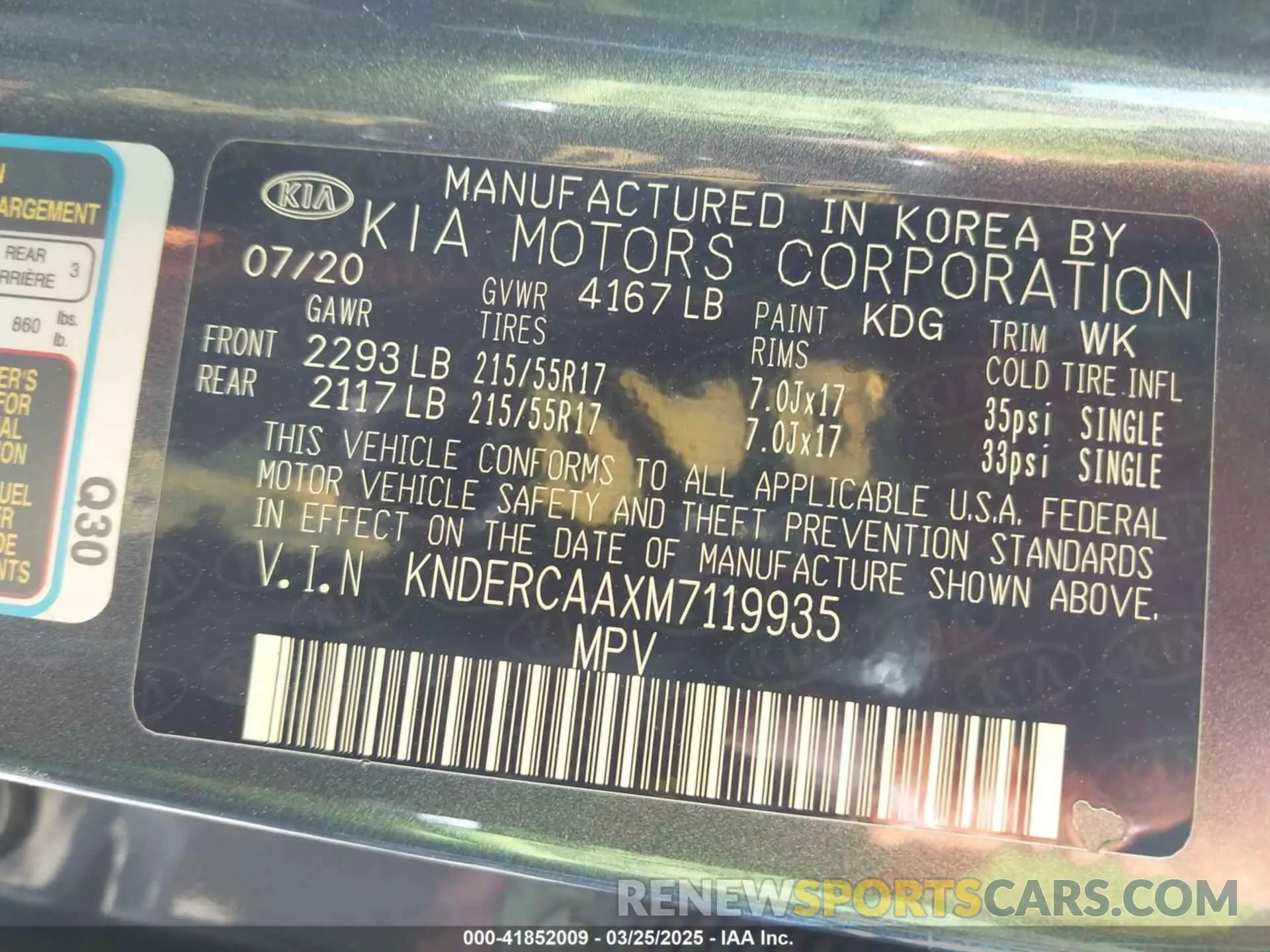 9 fotografías del automóvil dañado KNDERCAAXM7119935 KIA SELTOS 2021