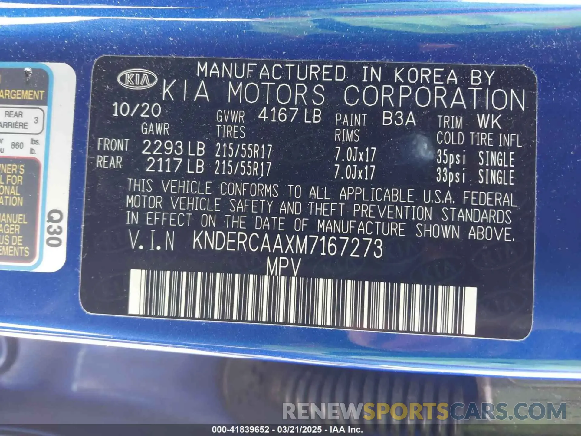9 fotografías del automóvil dañado KNDERCAAXM7167273 KIA SELTOS 2021