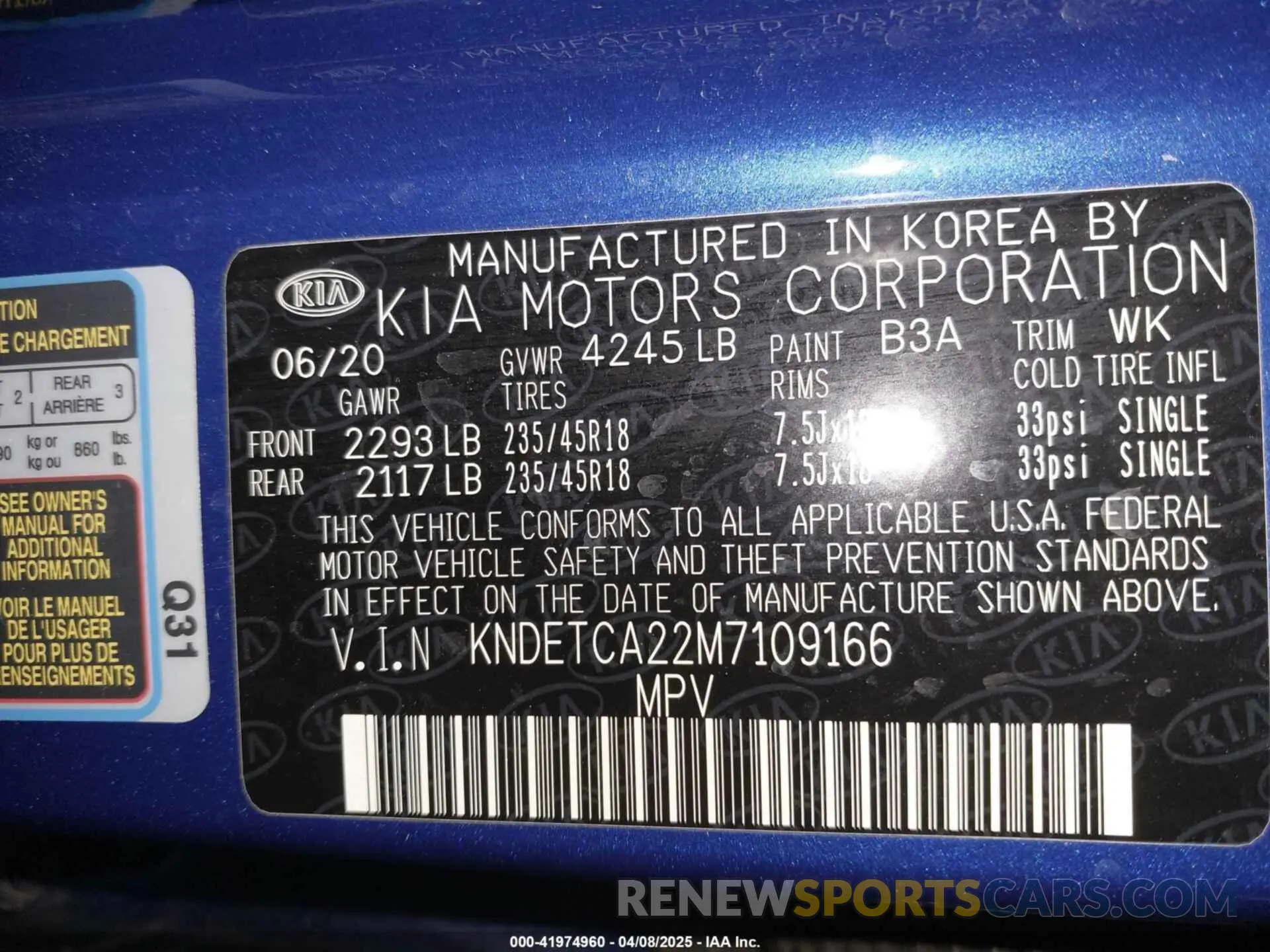 9 fotografías del automóvil dañado KNDETCA22M7109166 KIA SELTOS 2021