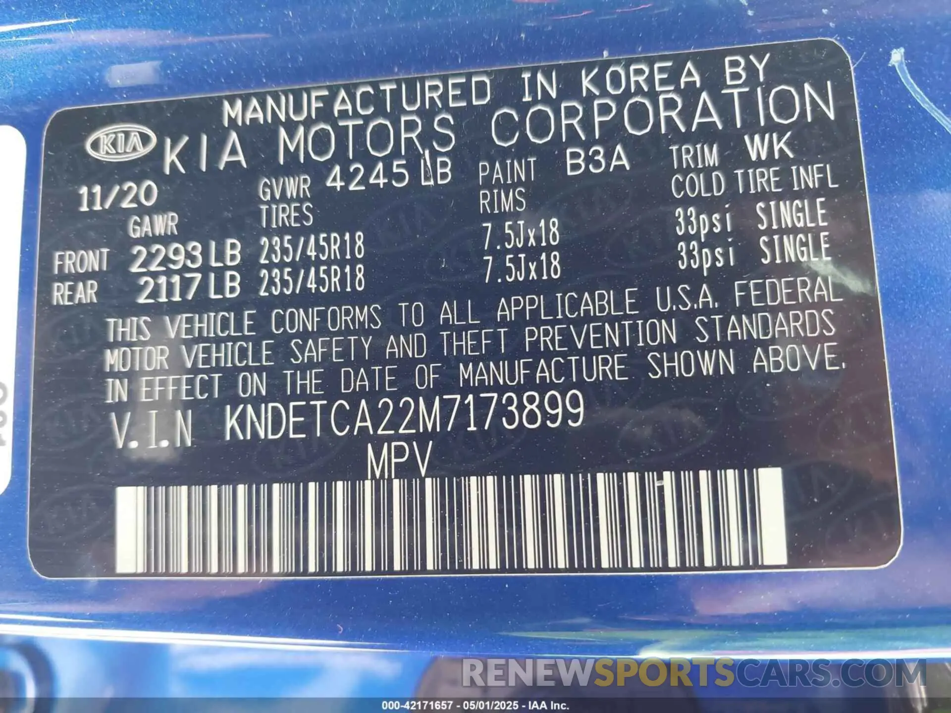 9 fotografías del automóvil dañado KNDETCA22M7173899 KIA SELTOS 2021