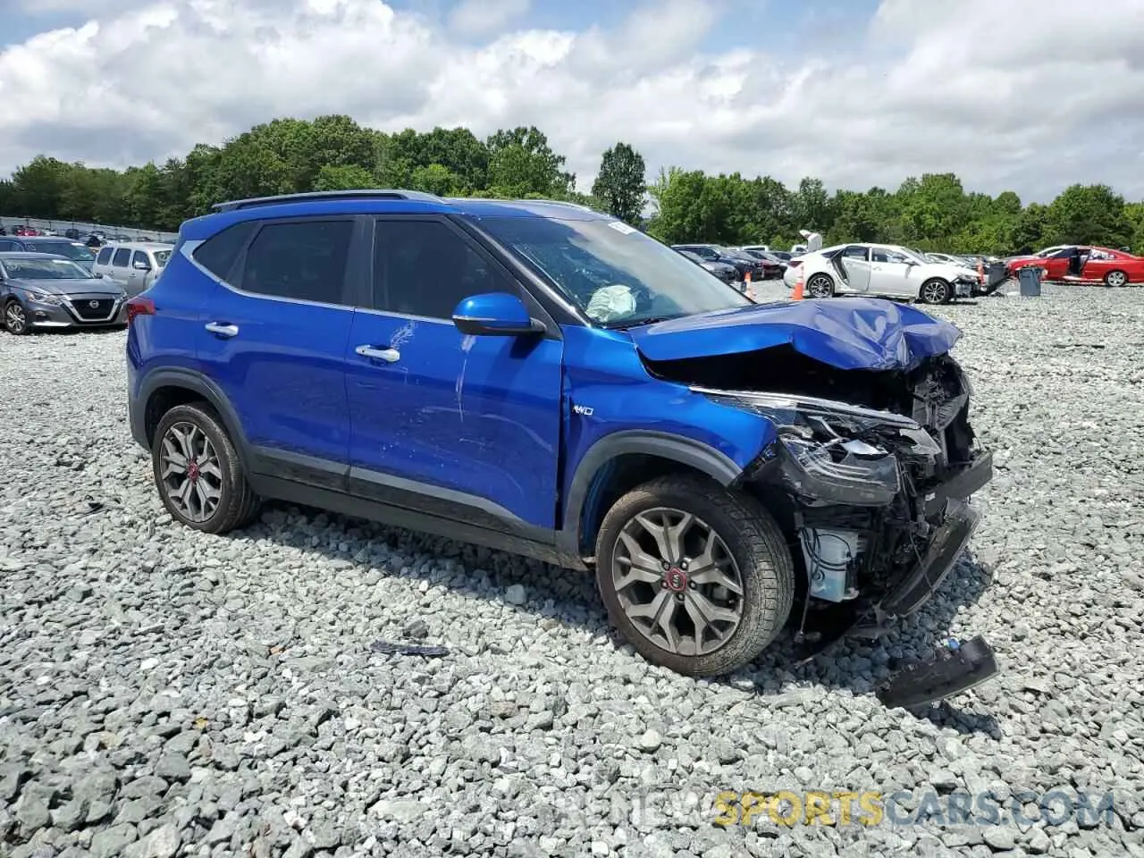 4 fotografías del automóvil dañado KNDETCA2XM7151794 KIA SELTOS 2021