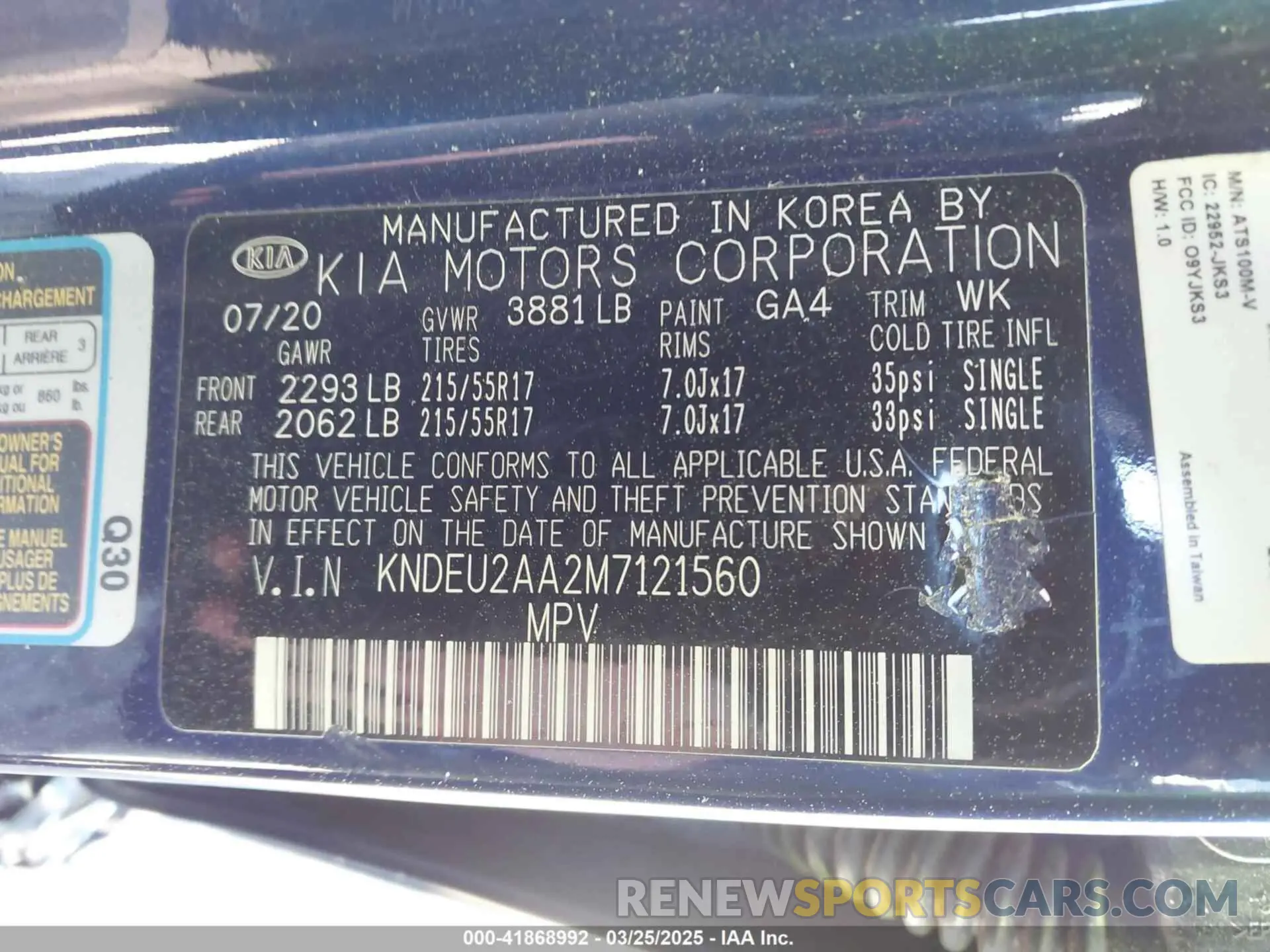 9 fotografías del automóvil dañado KNDEU2AA2M7121560 KIA SELTOS 2021