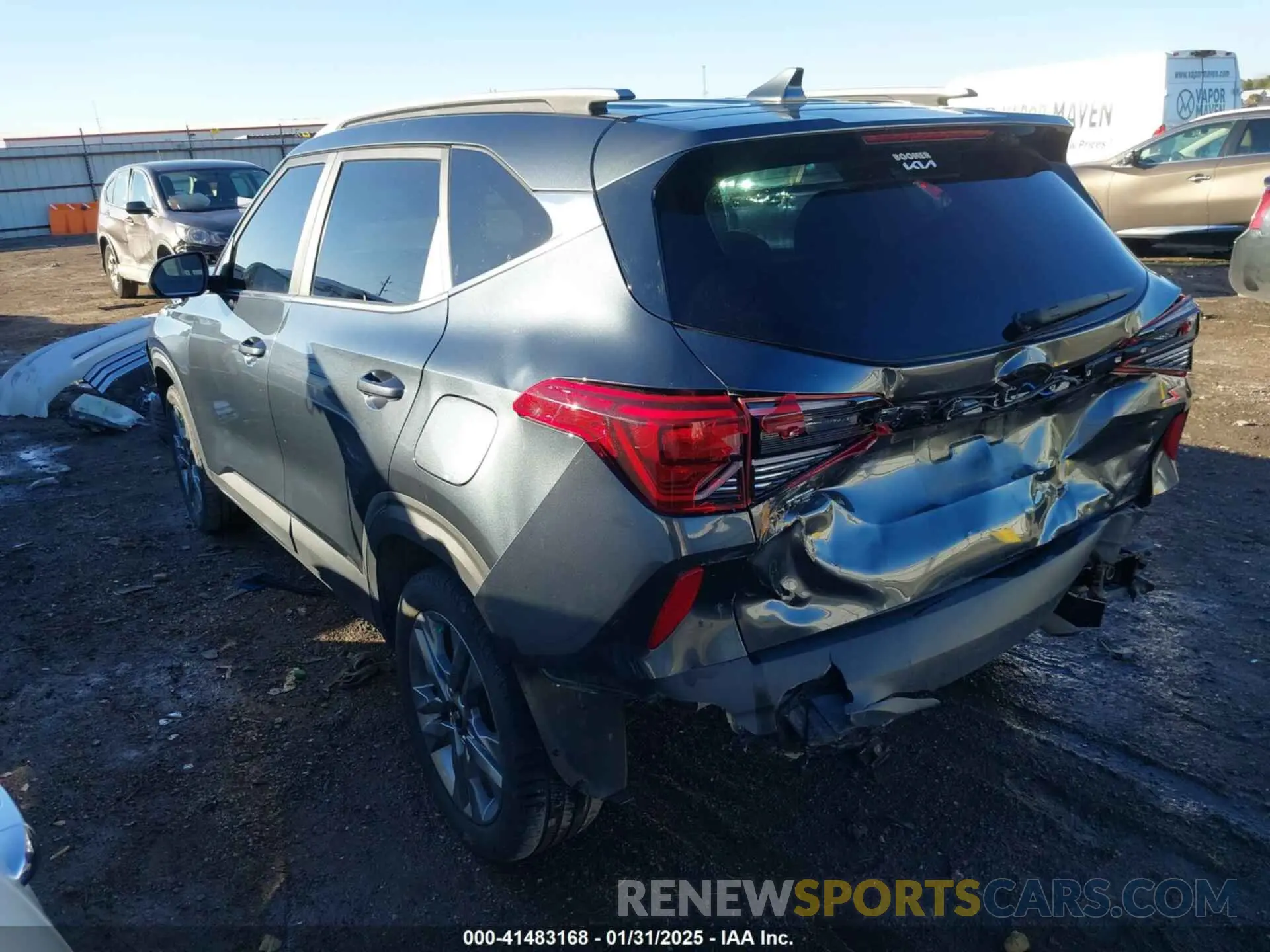 3 fotografías del automóvil dañado KNDEU2AA3M7197000 KIA SELTOS 2021