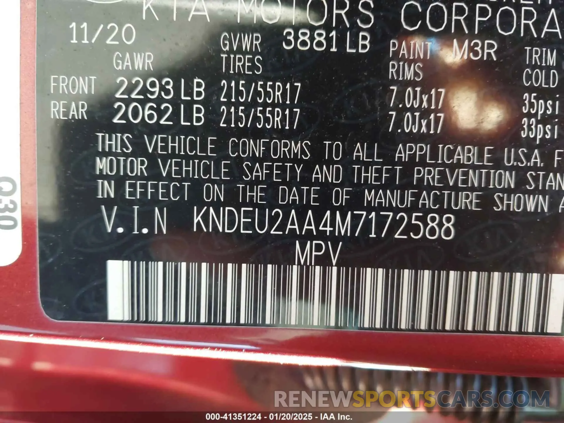 9 fotografías del automóvil dañado KNDEU2AA4M7172588 KIA SELTOS 2021