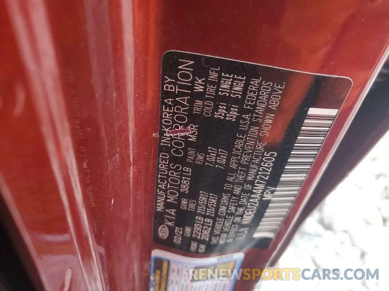 15 fotografías del automóvil dañado KNDEU2AA4M7212605 KIA SELTOS 2021