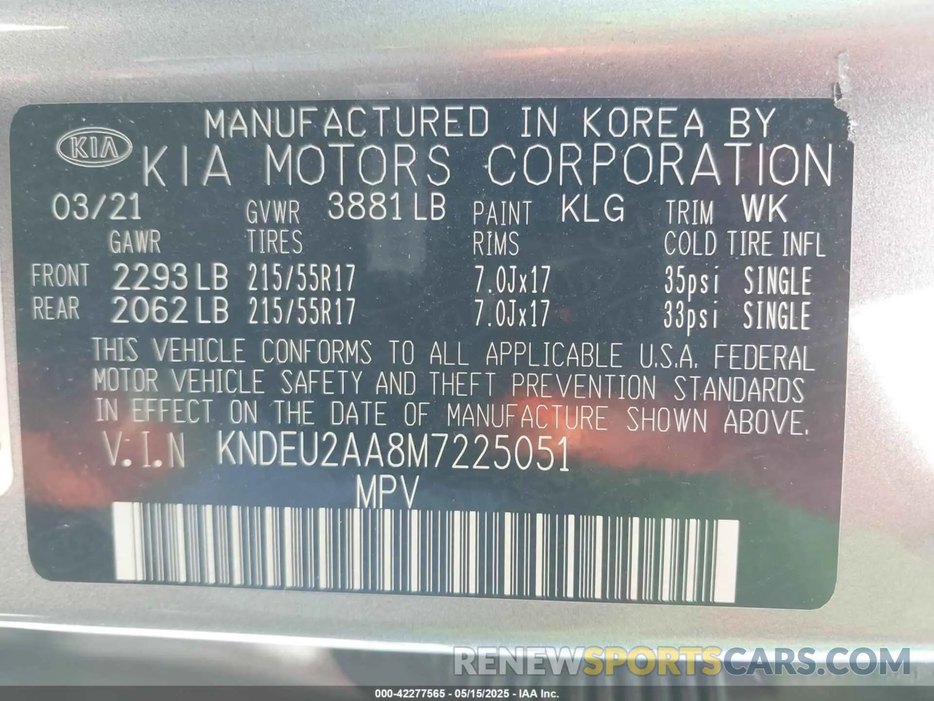 9 fotografías del automóvil dañado KNDEU2AA8M7225051 KIA SELTOS 2021