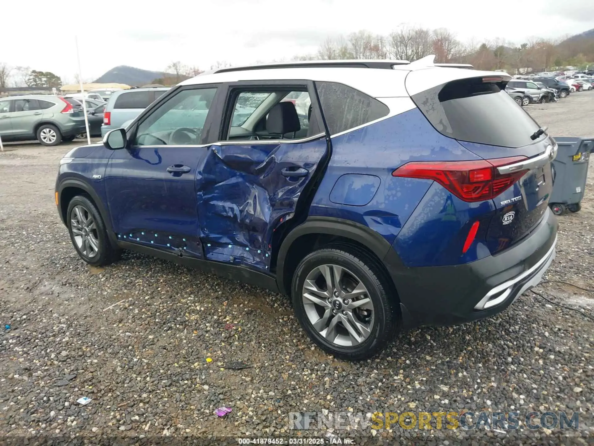 3 fotografías del automóvil dañado KNDEUCAA1M7088881 KIA SELTOS 2021