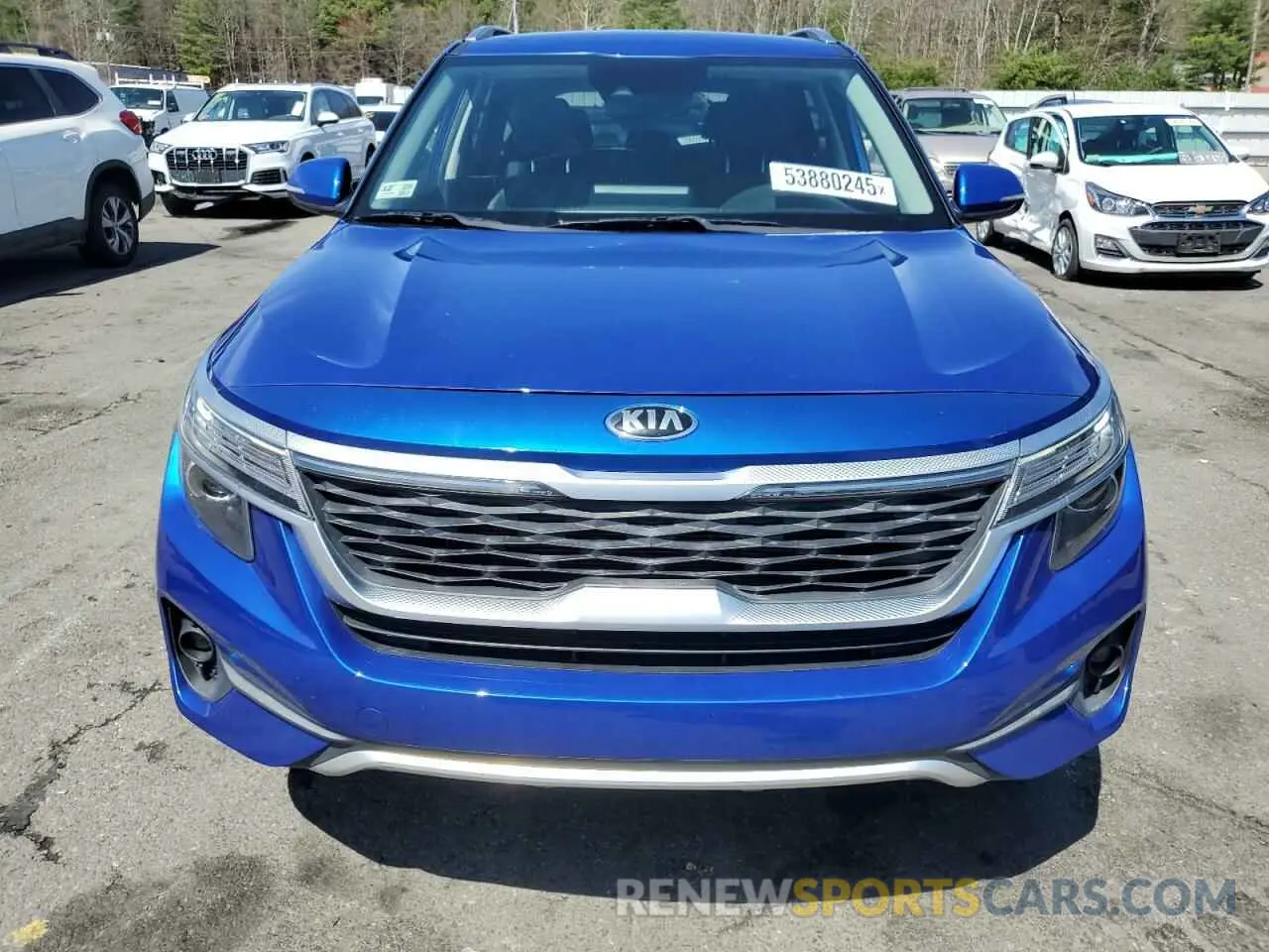 5 fotografías del automóvil dañado KNDEUCAA6M7100149 KIA SELTOS 2021